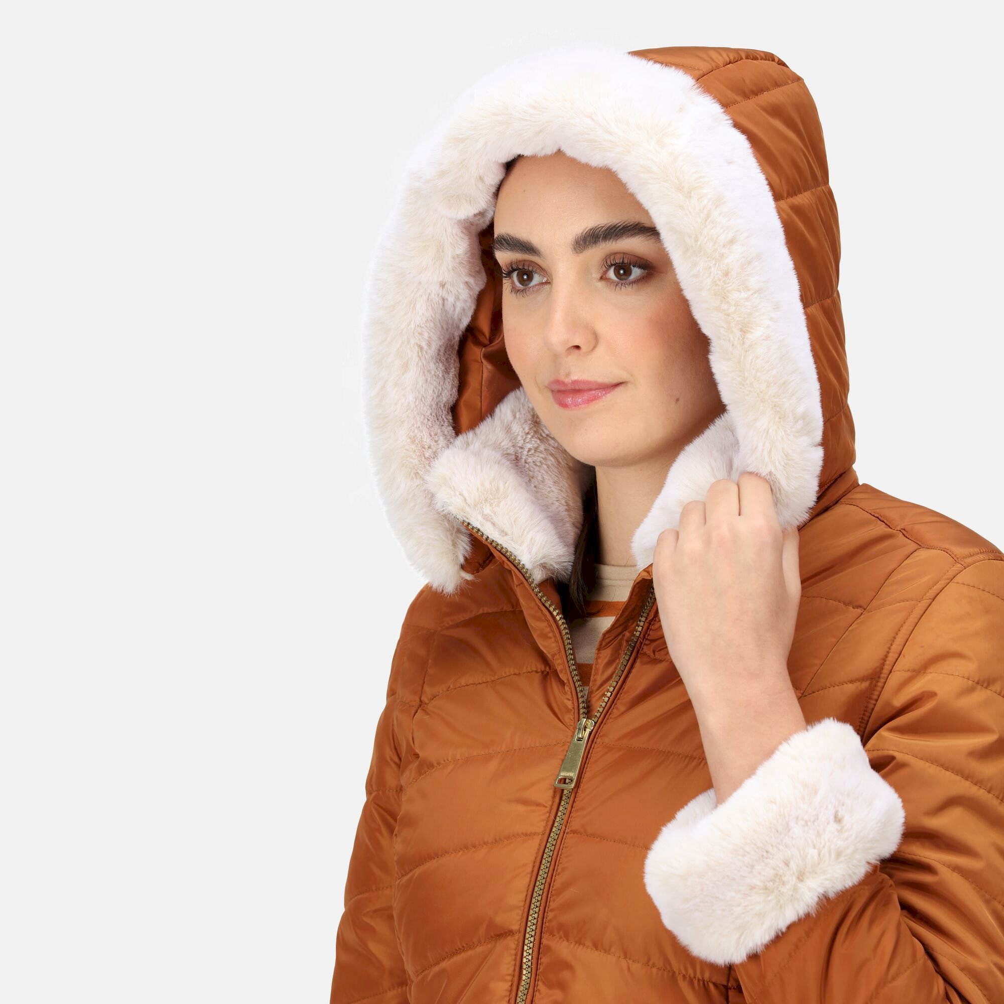 Women's Willabella Fur Detail Jacket | Copper Almond