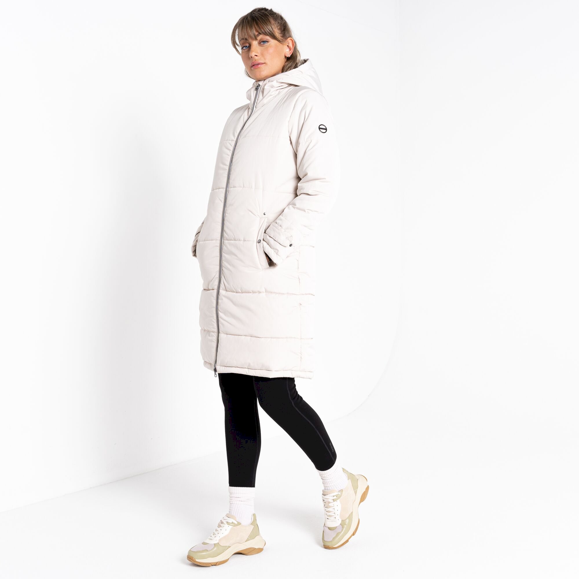 Dare 2b - Women's Reputable II Mid Length Padded Jacket | Barley White
