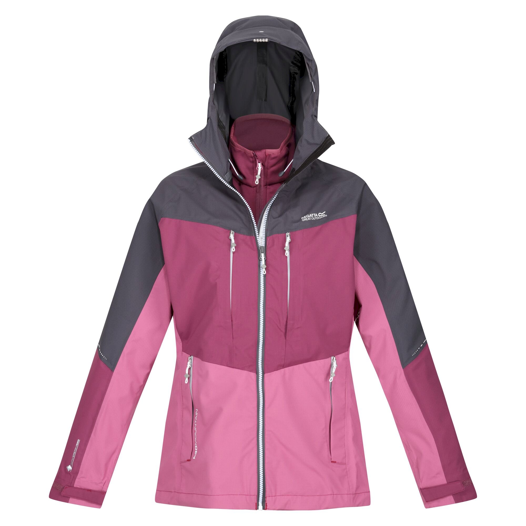 Women's Carletta VII 3-In-1 Waterproof Jacket | Seal Grey Amaranth Haze Violet