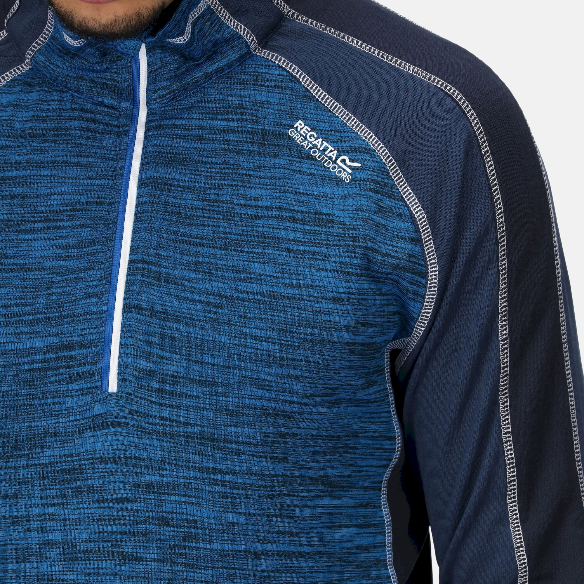 Men's Hepley Half Zip Lightweight Fleece | Skydiver Admiral Blue