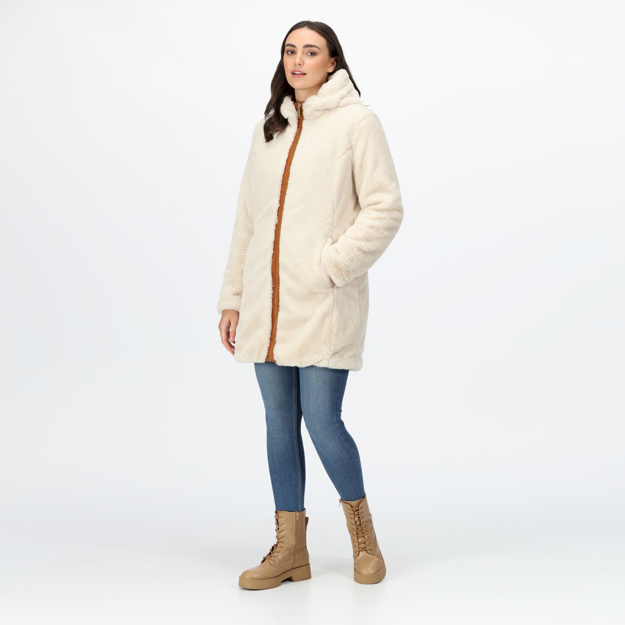 Women's Caileigh Reversible Parka Jacket | Copper Almond Light Vanilla