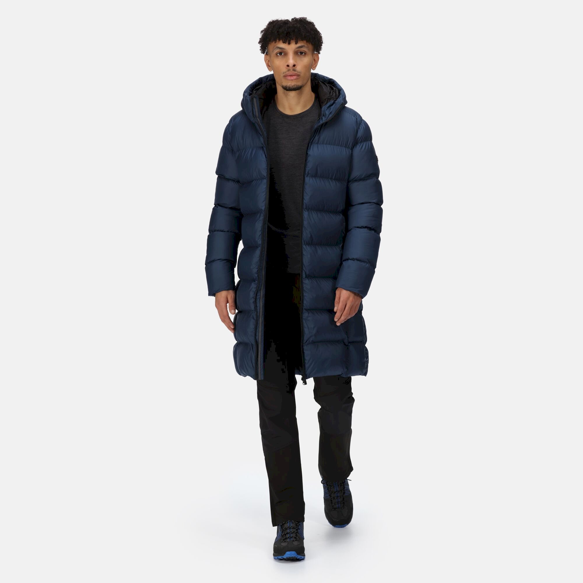 Men's Hallin Longline Quilted Jacket | Admiral Blue