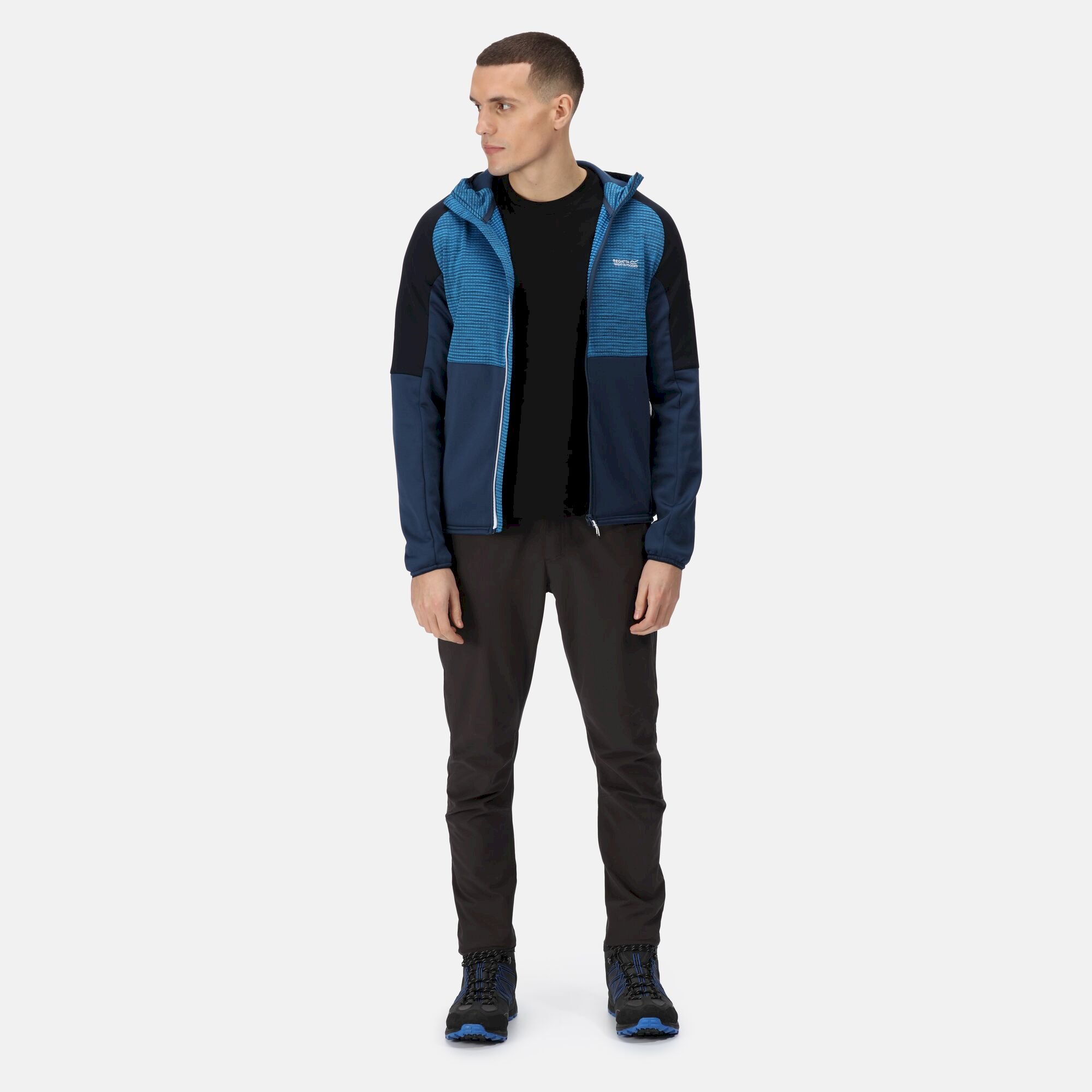 Men's Attare Softshell Hooded Jacket | Admiral Blue Skydiver