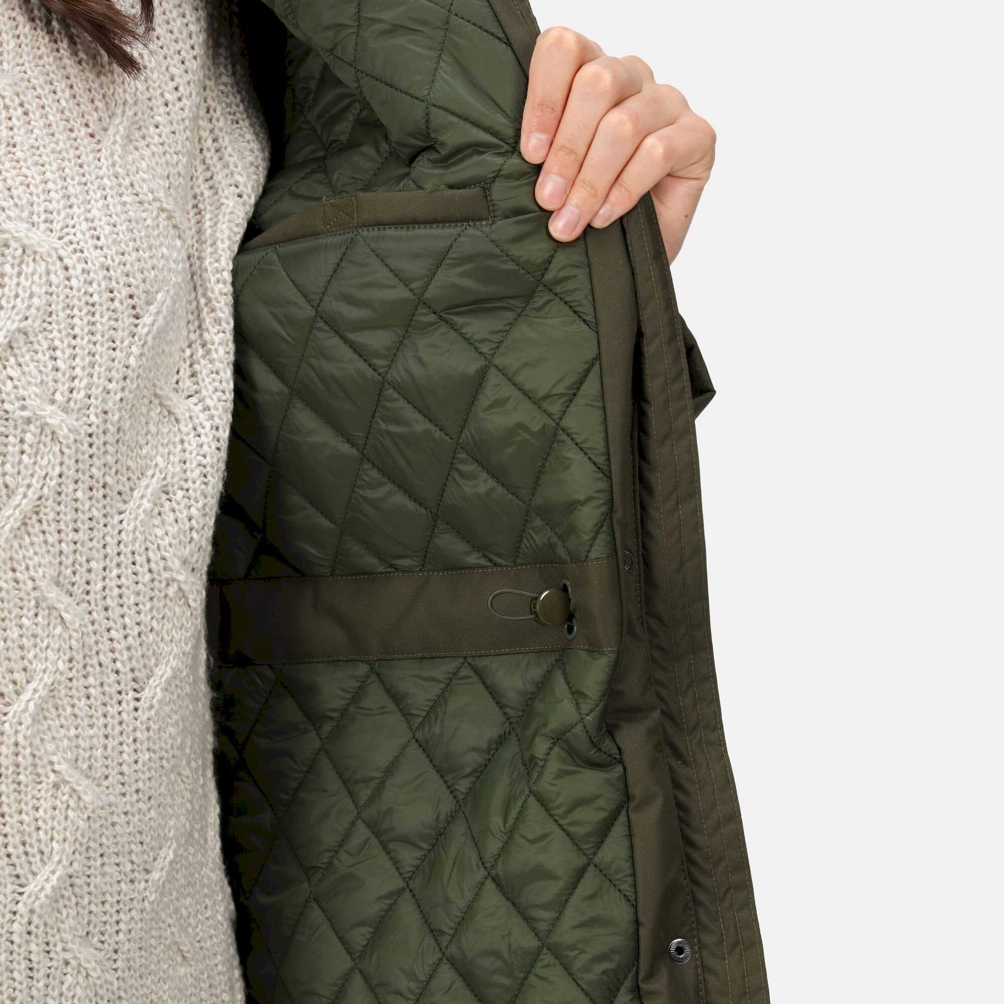 Women's Renata Fur Collar Parka | Dark Khaki