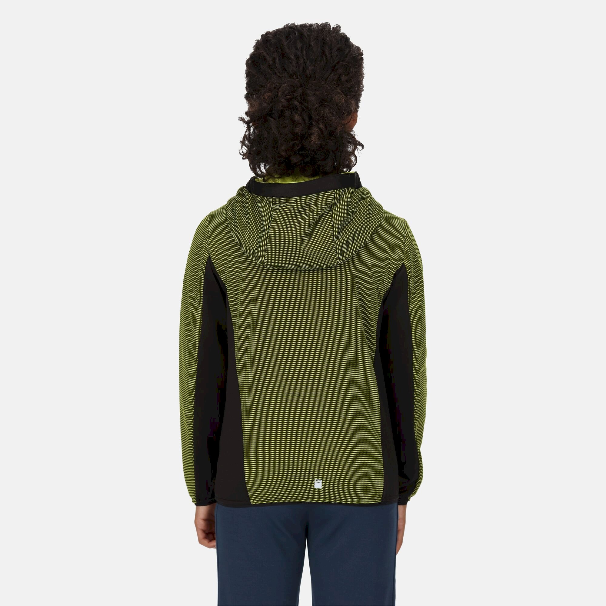 Kids' Highton Full Zip Fleece | Bright Kiwi Black