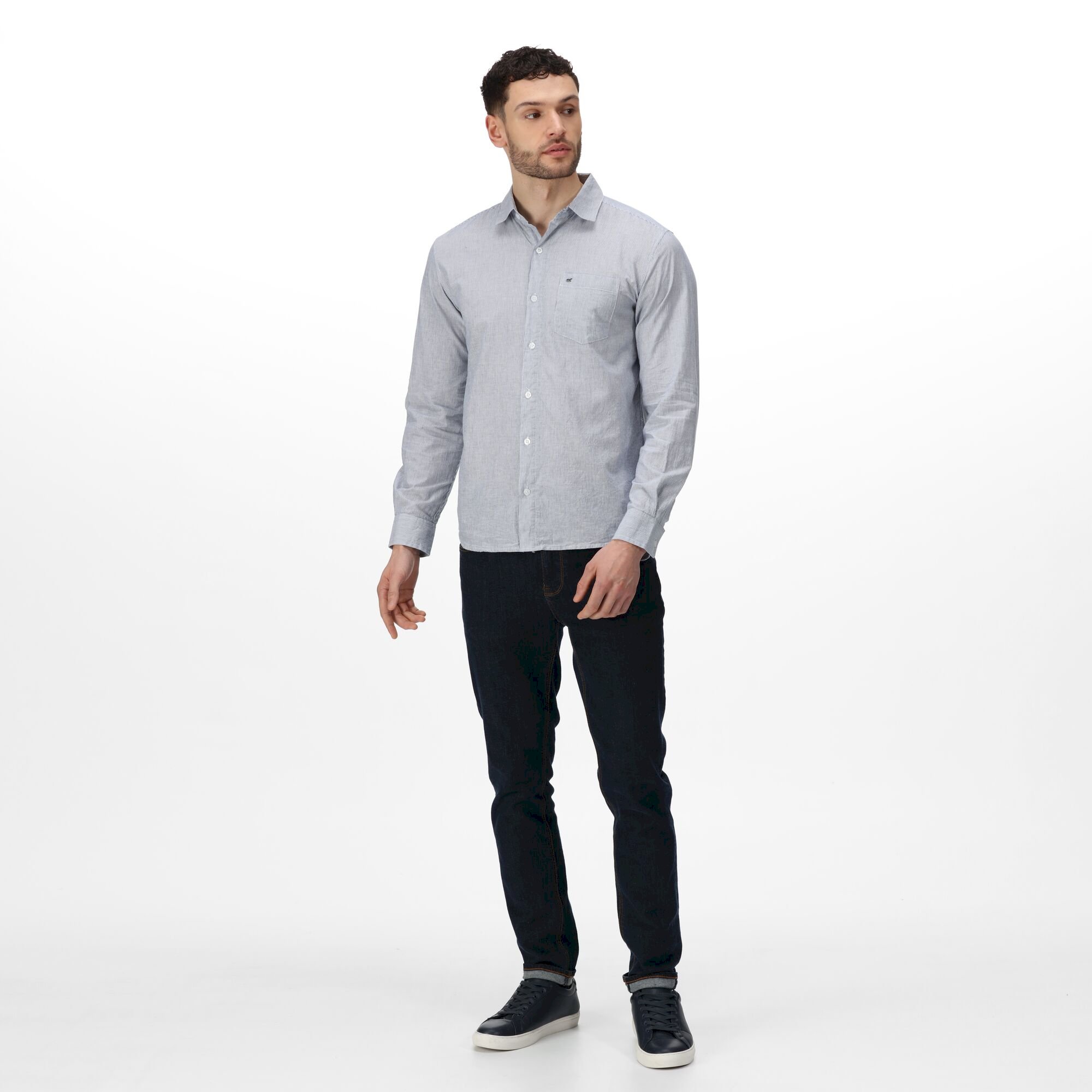 Men's Brycen Long Sleeve Shirt | Ticking Stripe