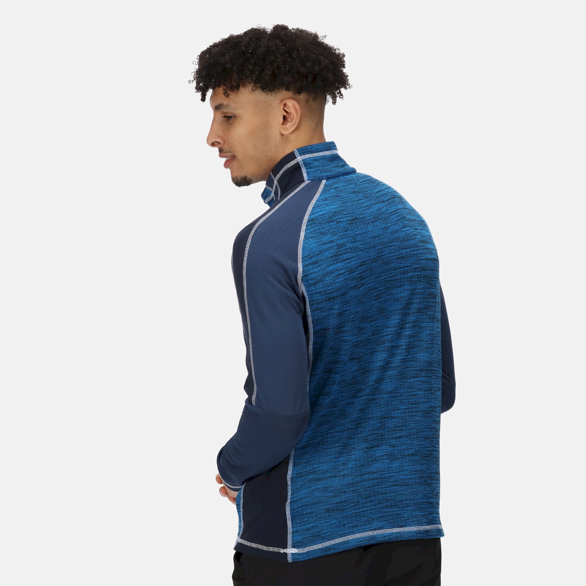 Men's Hepley Half Zip Lightweight Fleece | Skydiver Admiral Blue