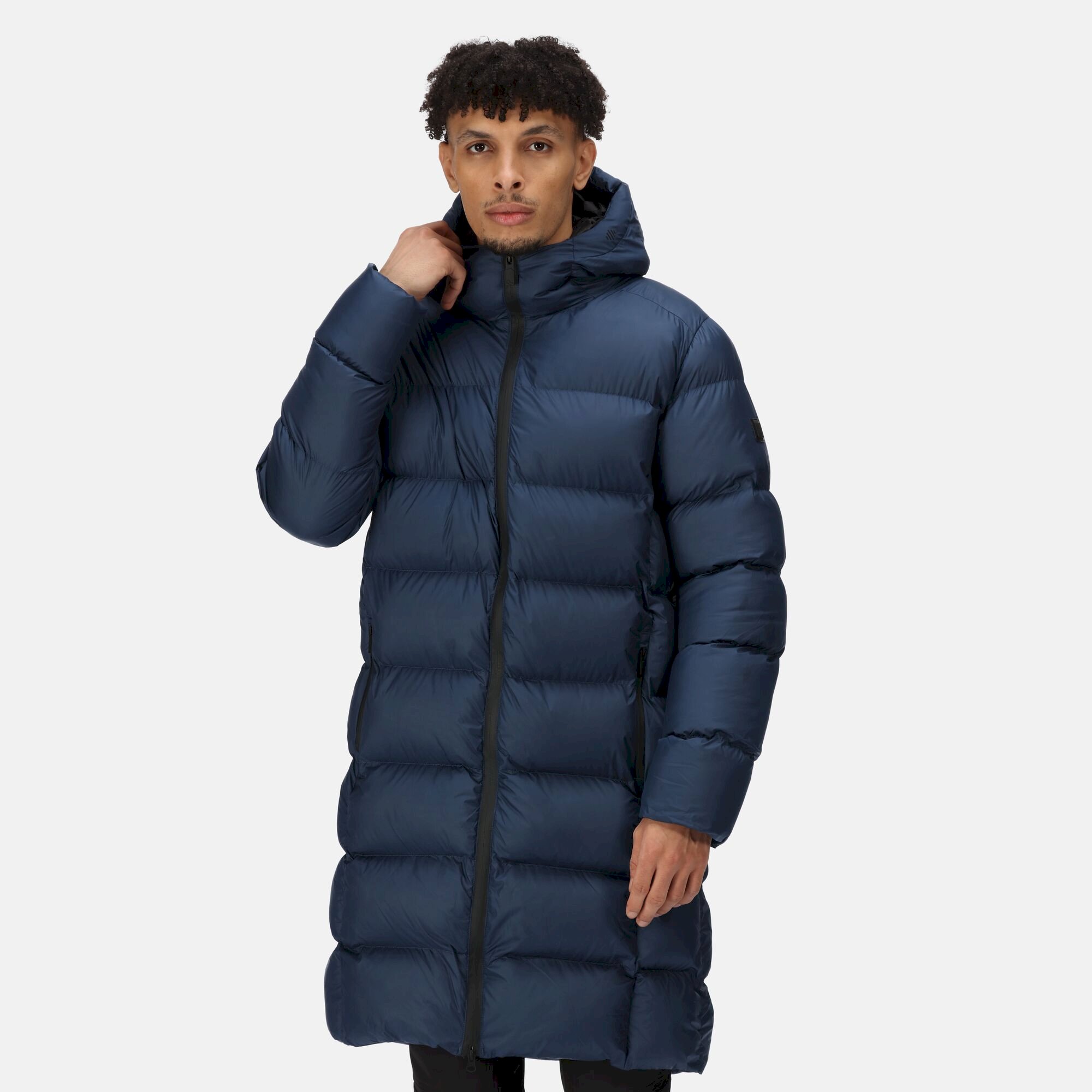 Men's Hallin Longline Quilted Jacket | Admiral Blue