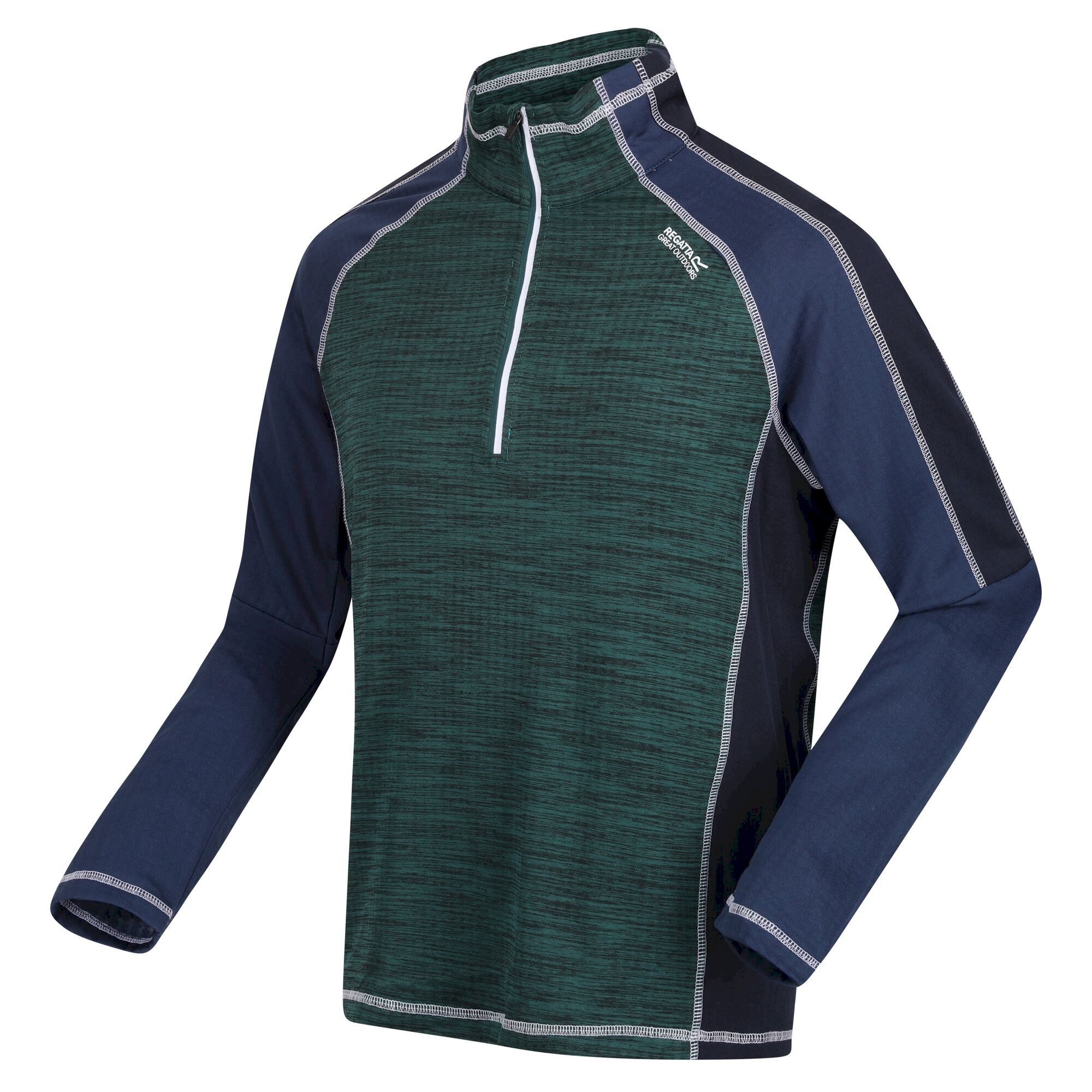 Men's Hepley Half Zip Lightweight Fleece | Pacific Green Admiral Blue
