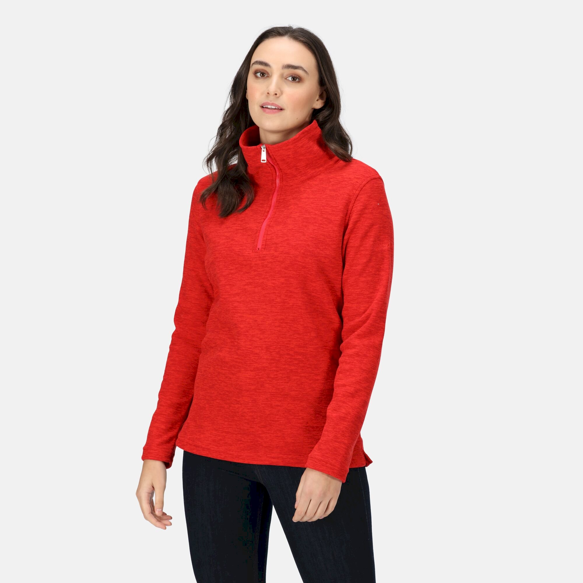 Women's Kizmit Half Zip Fleece | Code Red Marl