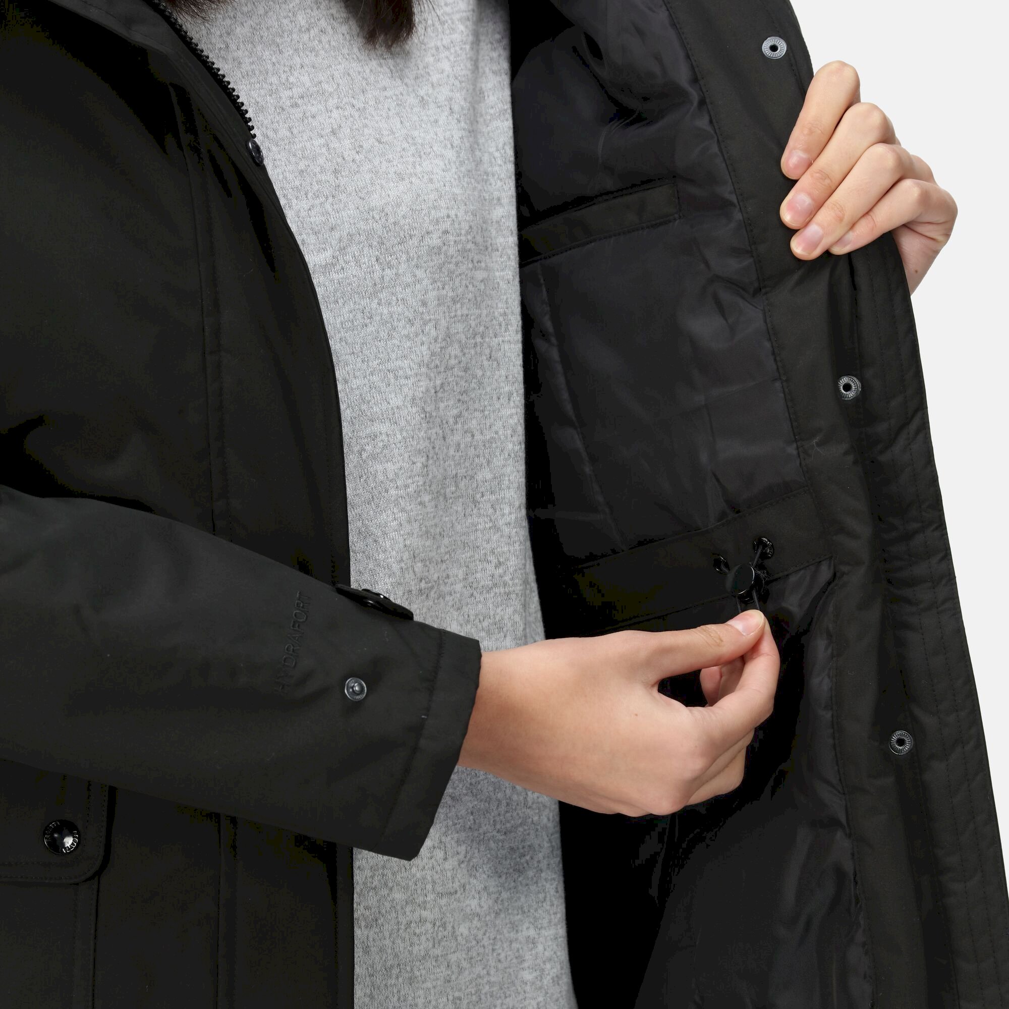 Women's Sabinka Fur Trim Parka Jacket | Black