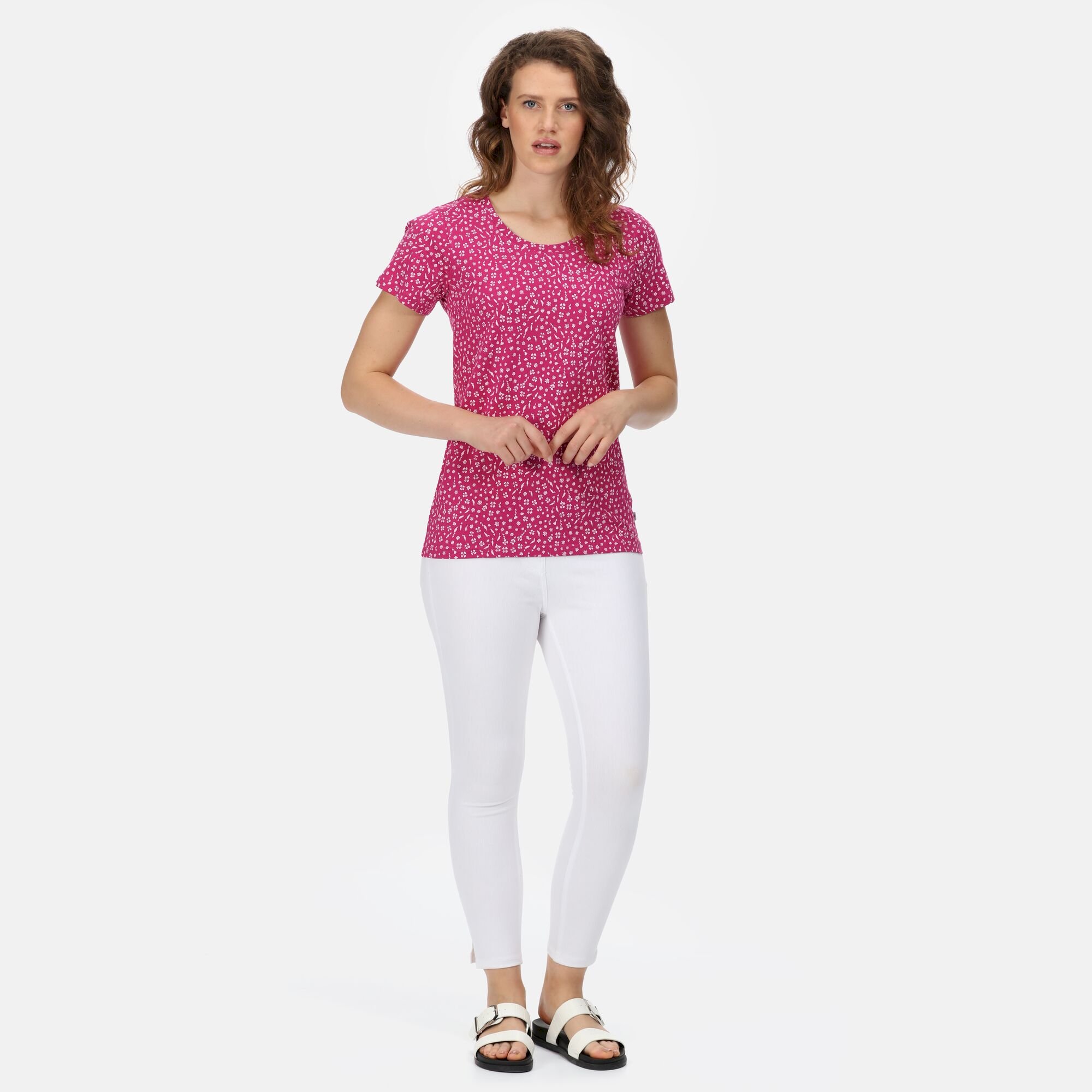 Women's Filandra VI Print T-Shirt | Fuchsia Ditsy