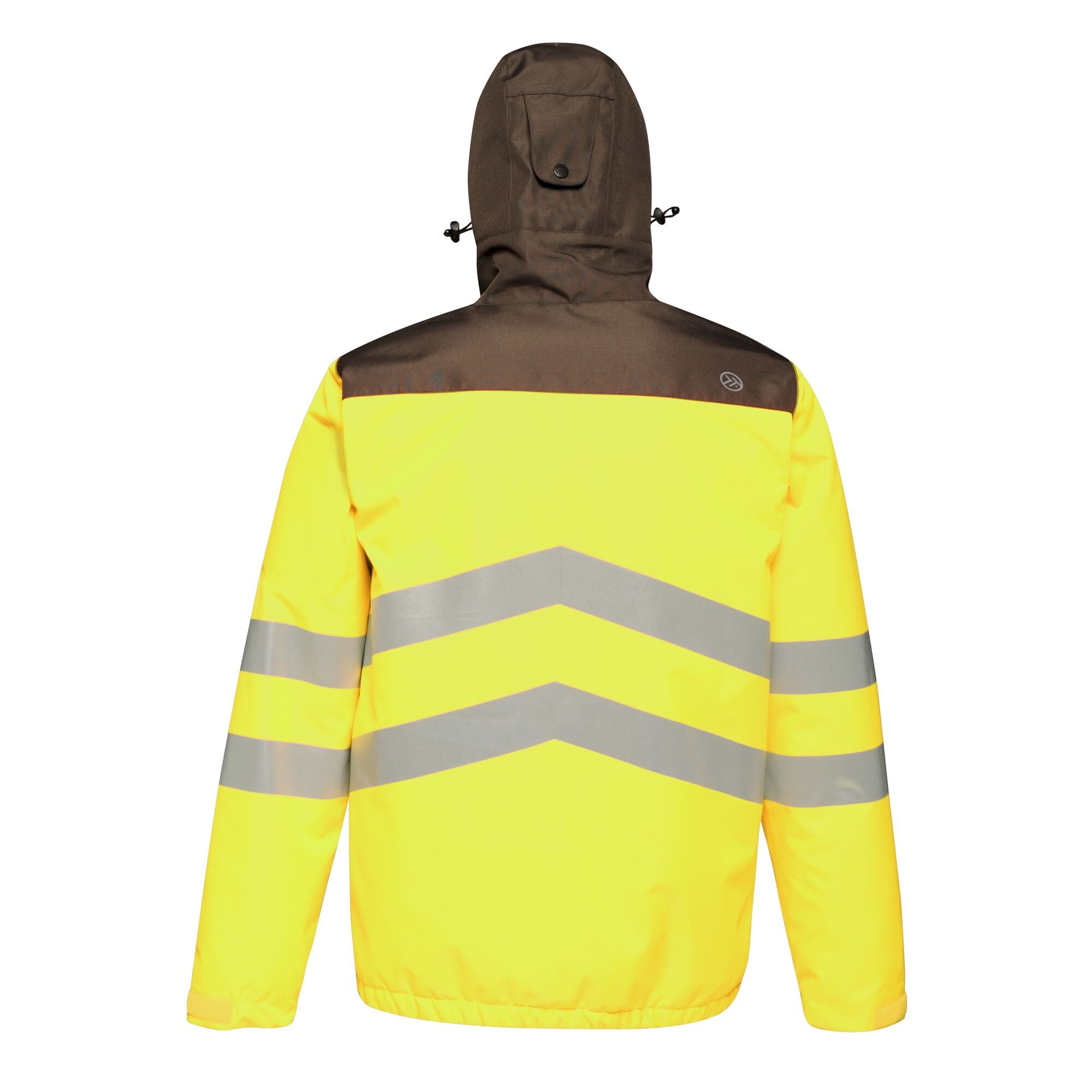 Men's Hi-Vis Waterproof Reflective Overhead Bomber Jacket | Yellow Grey