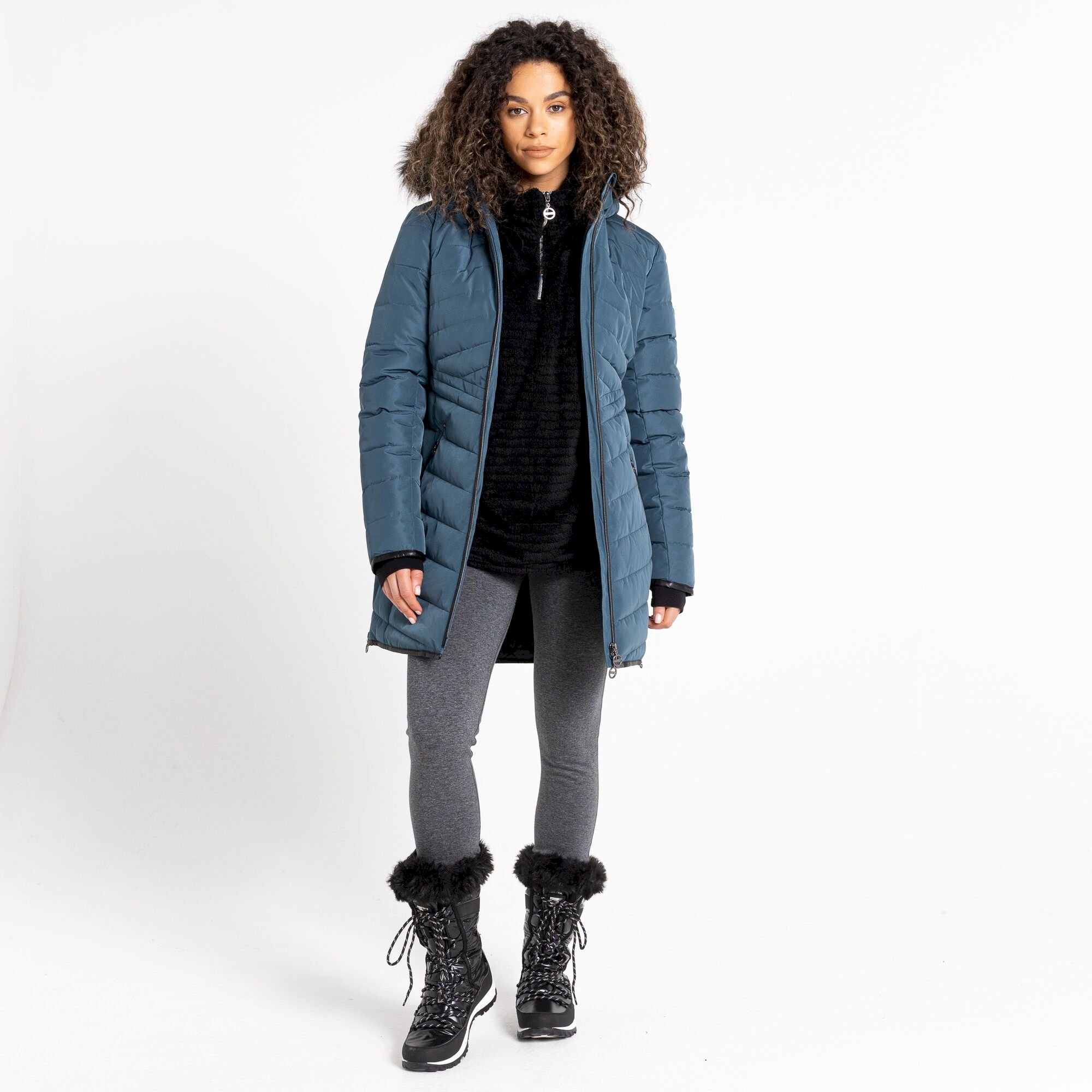 Dare 2b - Women's Striking III Longline Padded Jacket | Orion Grey