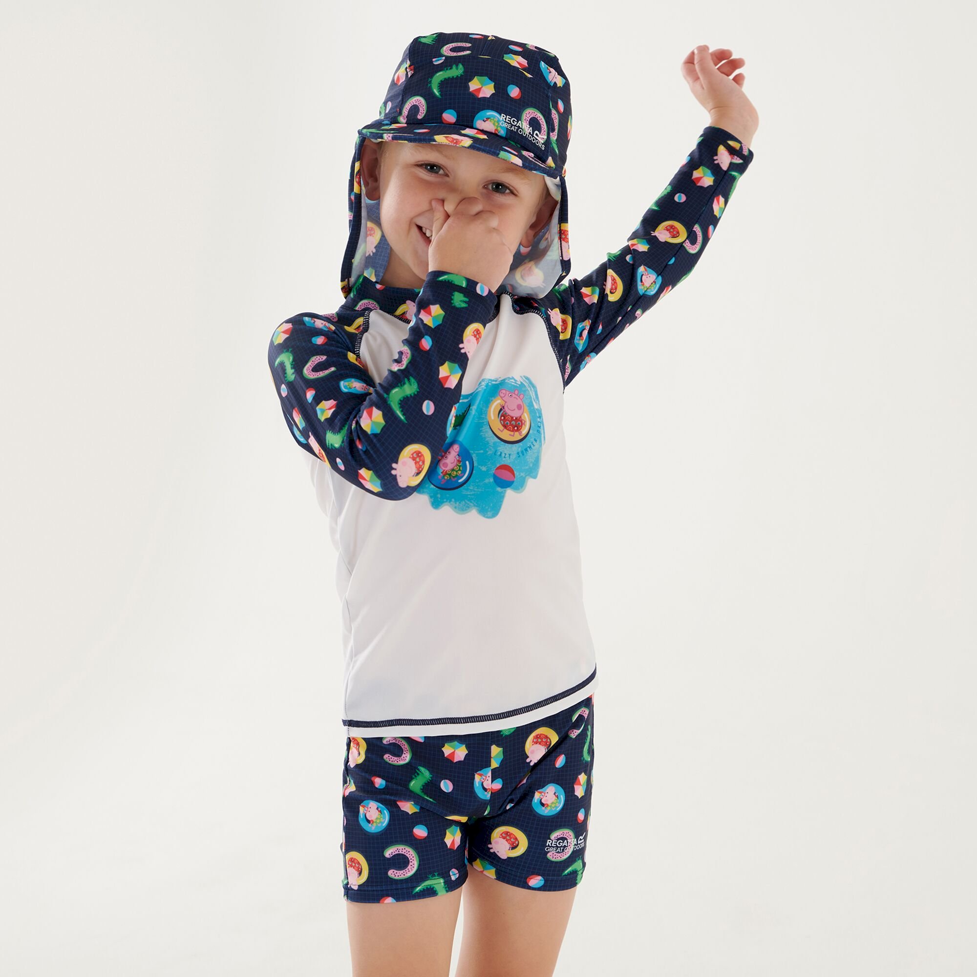 Peppa Pig Protect Sunshade Neck Protector Cap | Navy