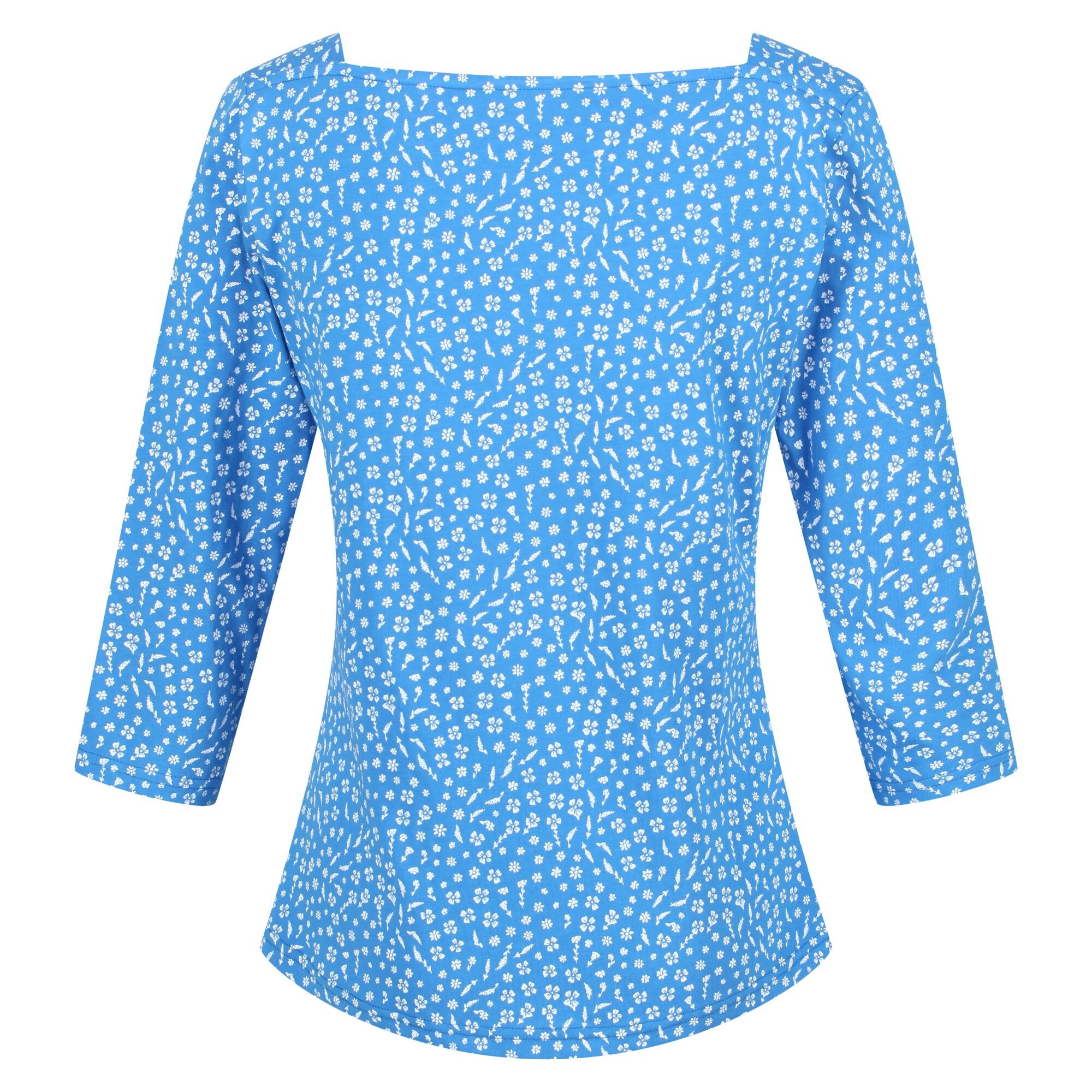 Women's Polexia Square Neck Top | Sonic Blue Ditsy