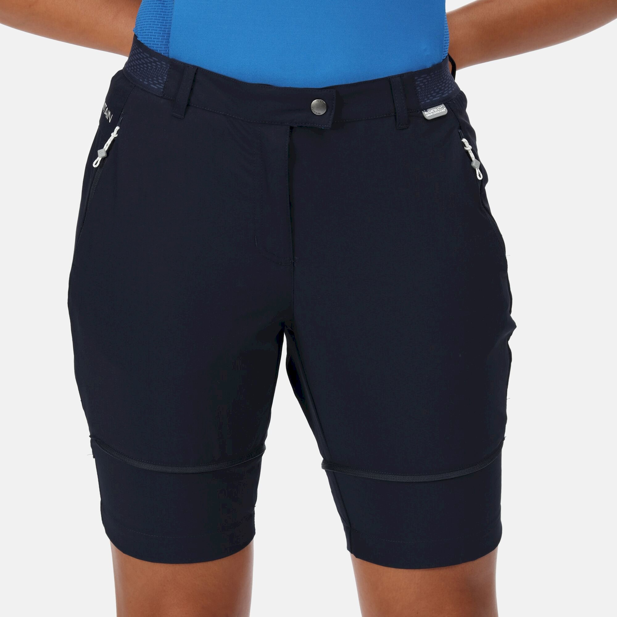 Women's Mountain Zip Off Walking Trousers | Navy