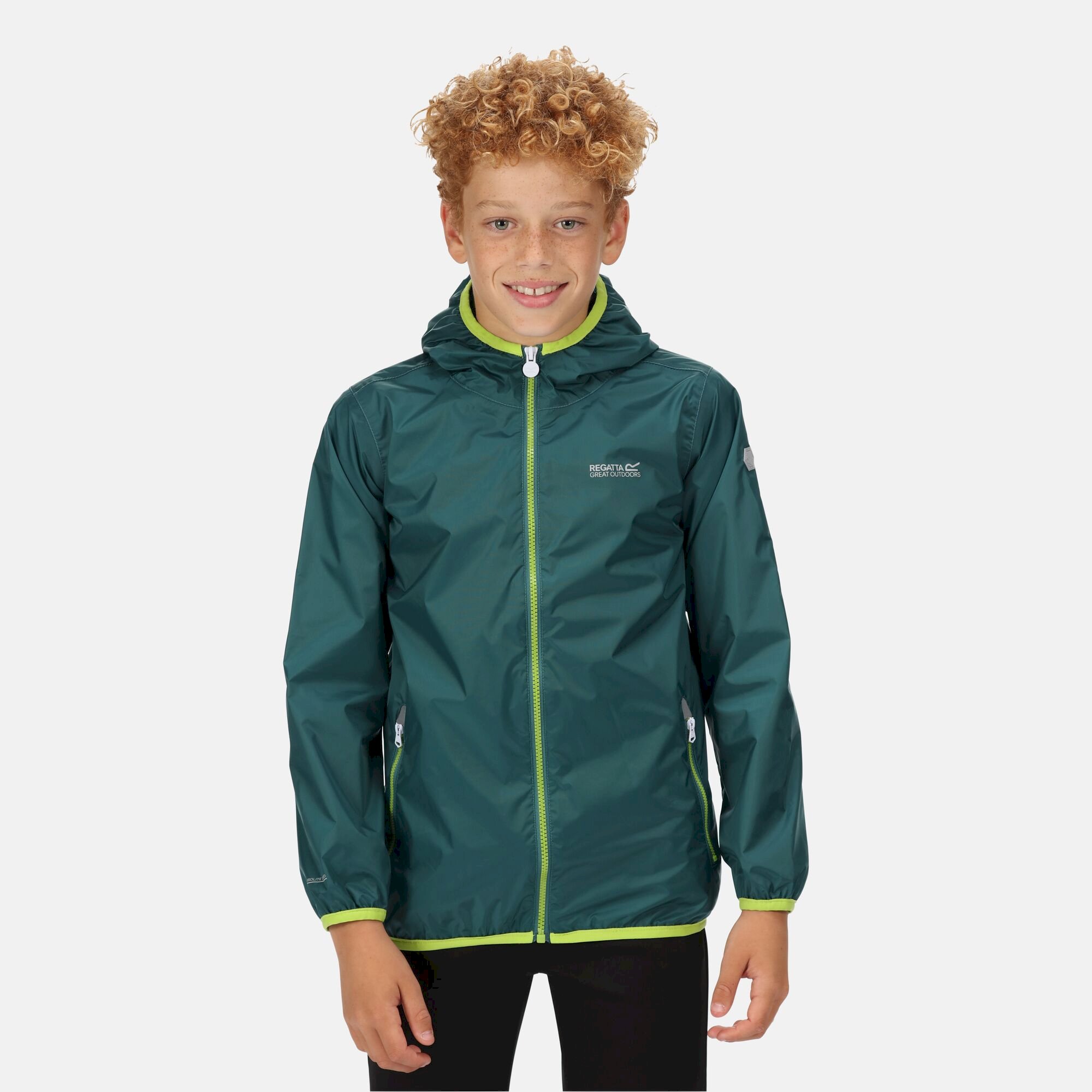 Kids' Lever II Waterproof Packaway Jacket | Pacific Green