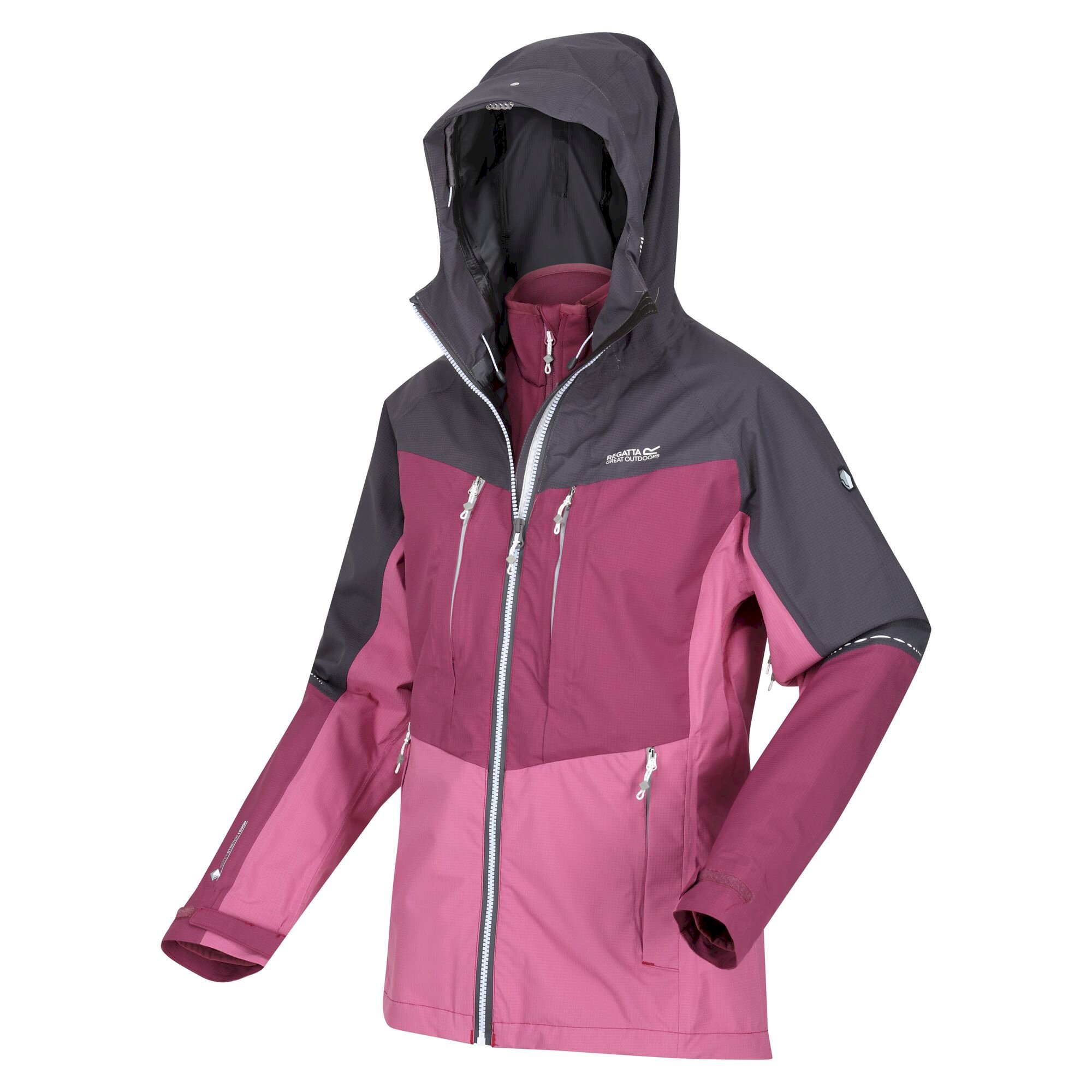 Women's Carletta VII 3-In-1 Waterproof Jacket | Seal Grey Amaranth Haze Violet