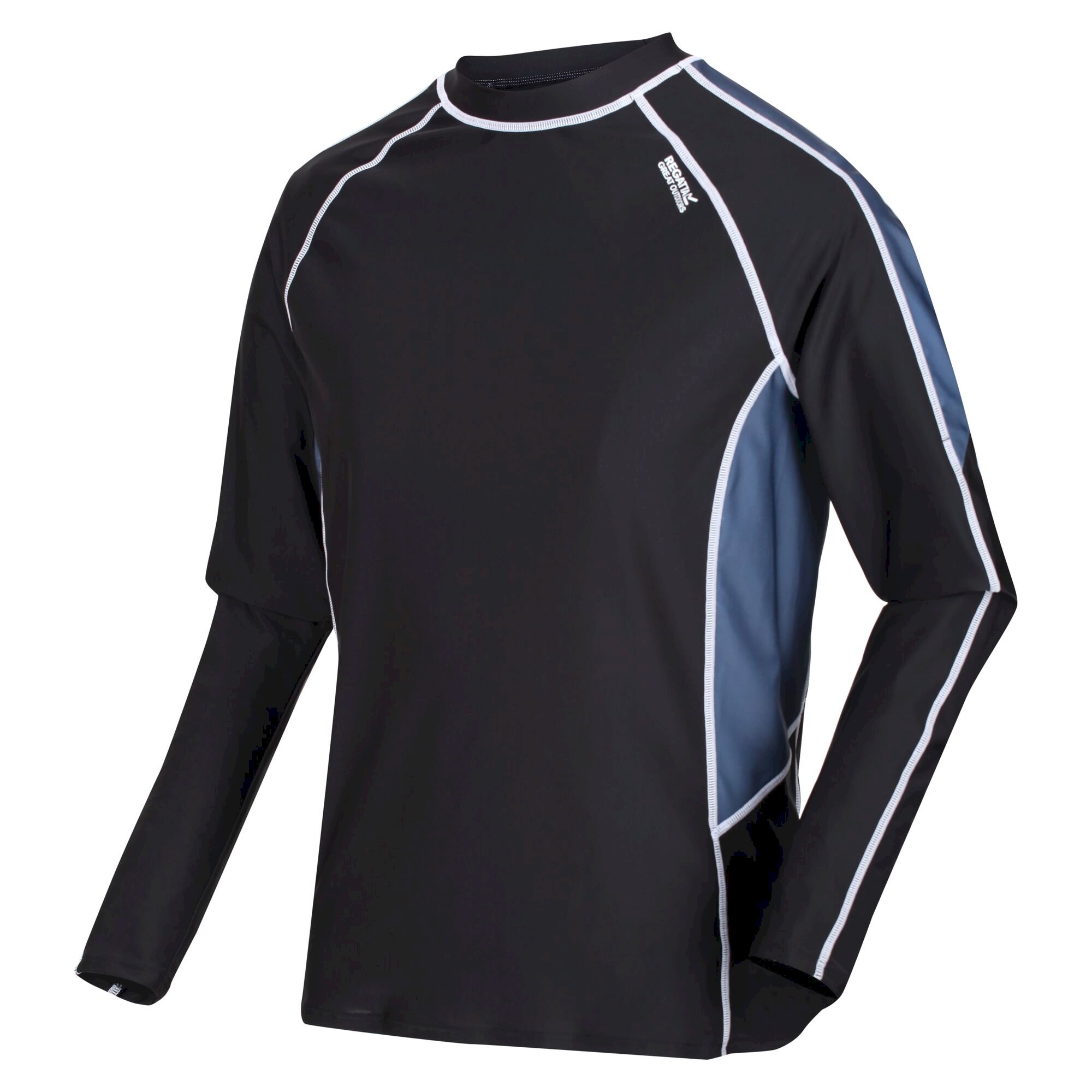 Men's Long Sleeve Rash Guard | Black India Grey