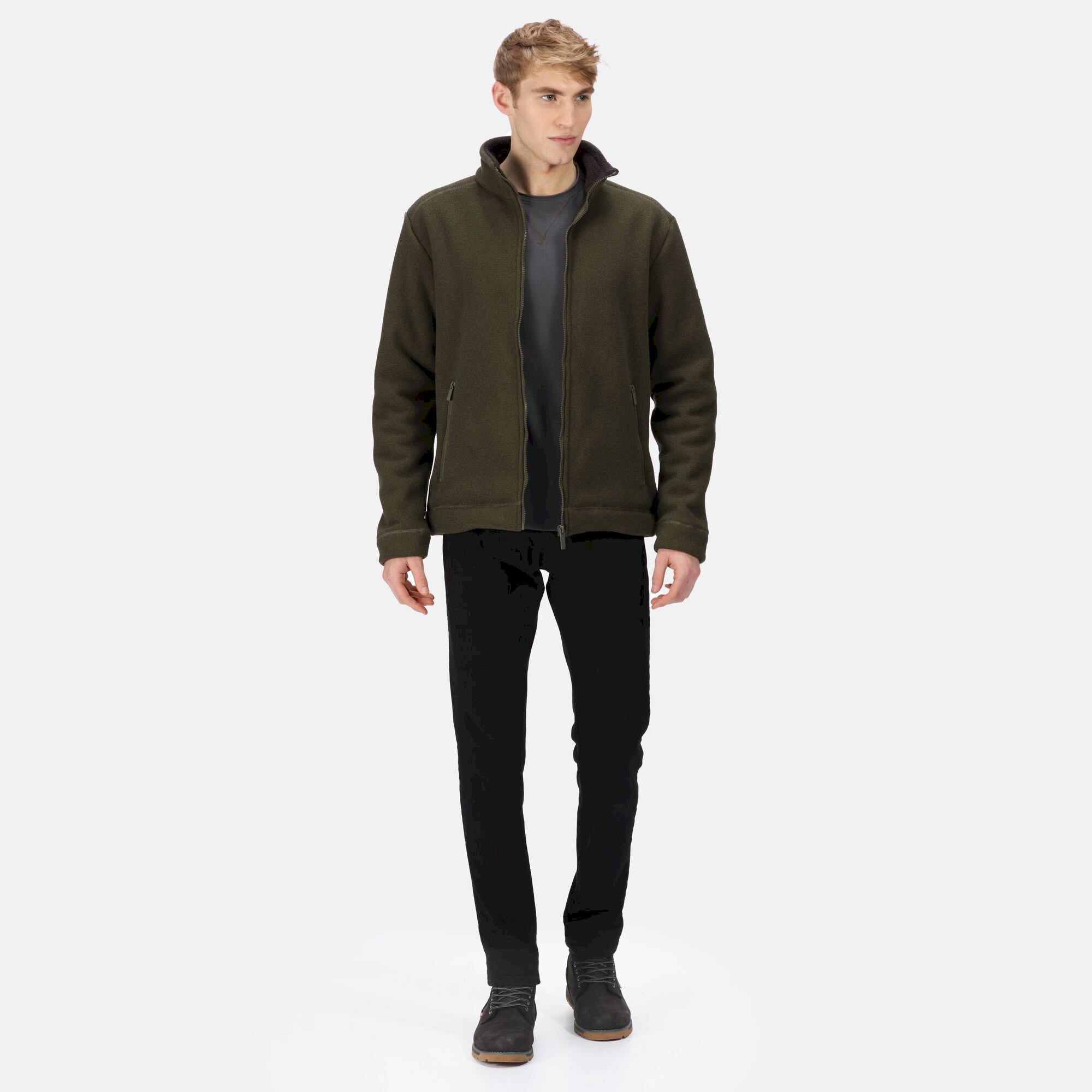 Men's Garrian II Full Zip Fleece | Dark Khaki