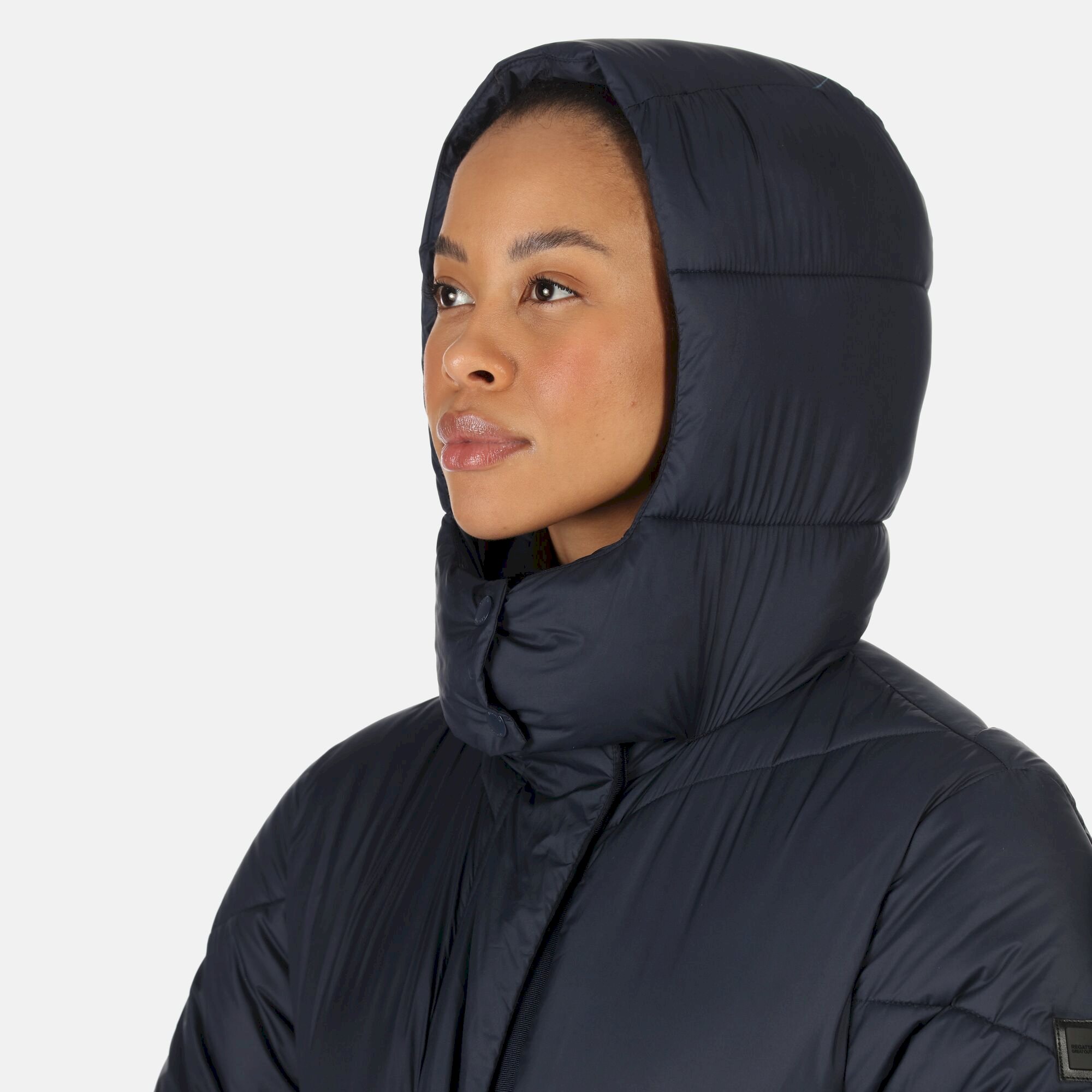 Women's Longley Longline Quilted Jacket | Navy