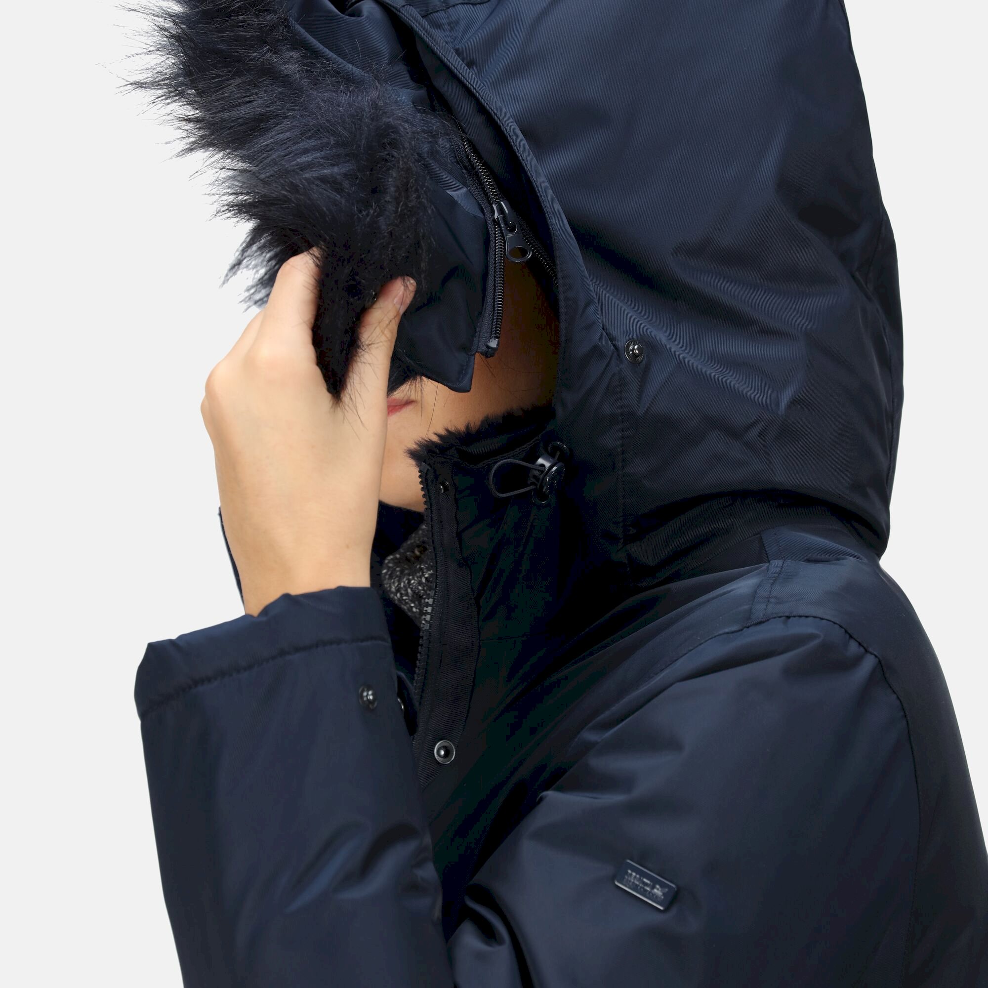 Women's Lyanna Fur Trim Parka Jacket | Navy