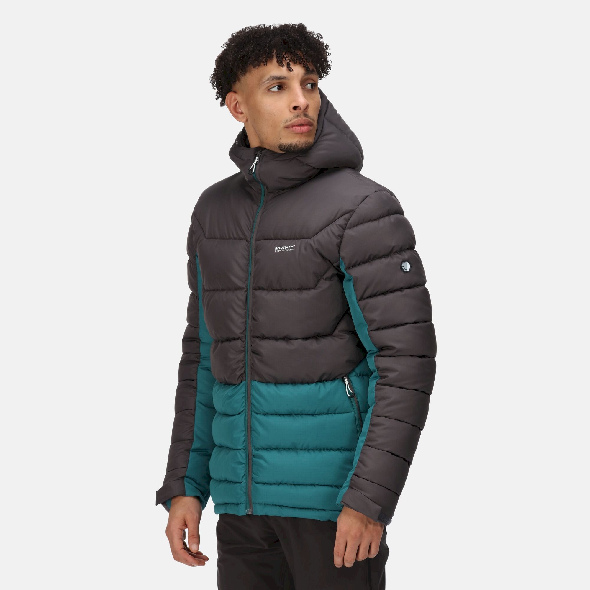 Men's Nevado VI Puffer Jacket | Dark Grey Pacific Green