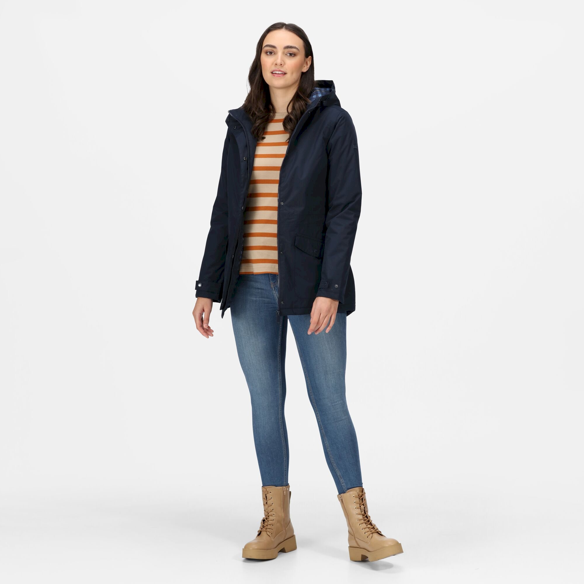 Women's Brigida Waterproof Insulated Jacket | Navy Check