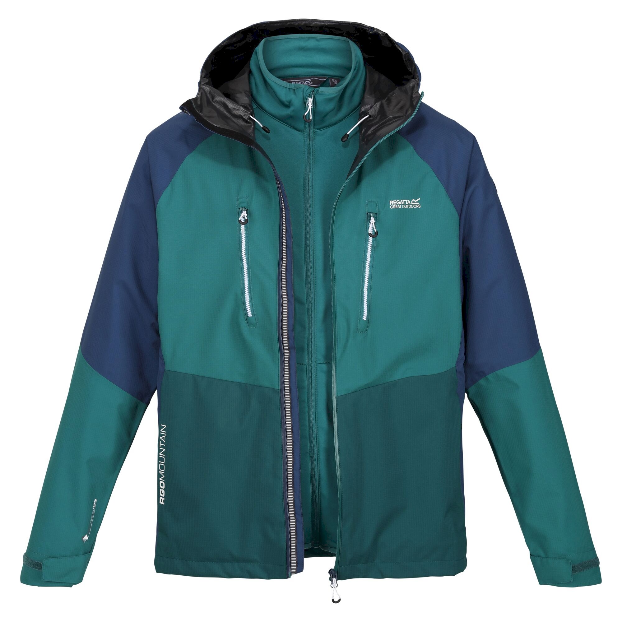 Men's Sacramento VIII Waterproof Jacket | Admiral Blue Pacific Green