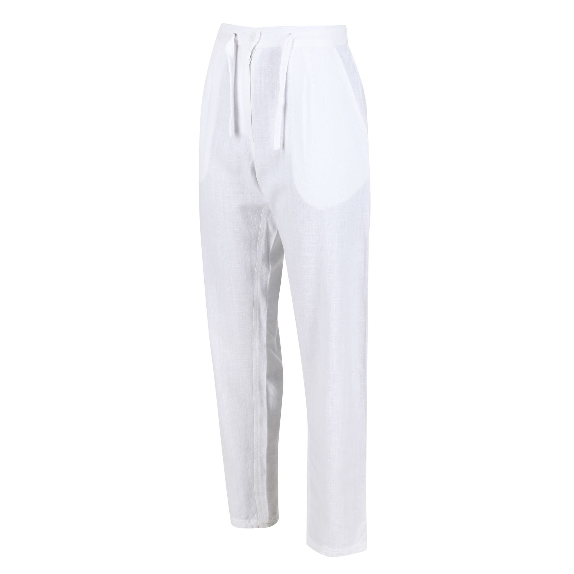Women's Maida Linen Trousers | White