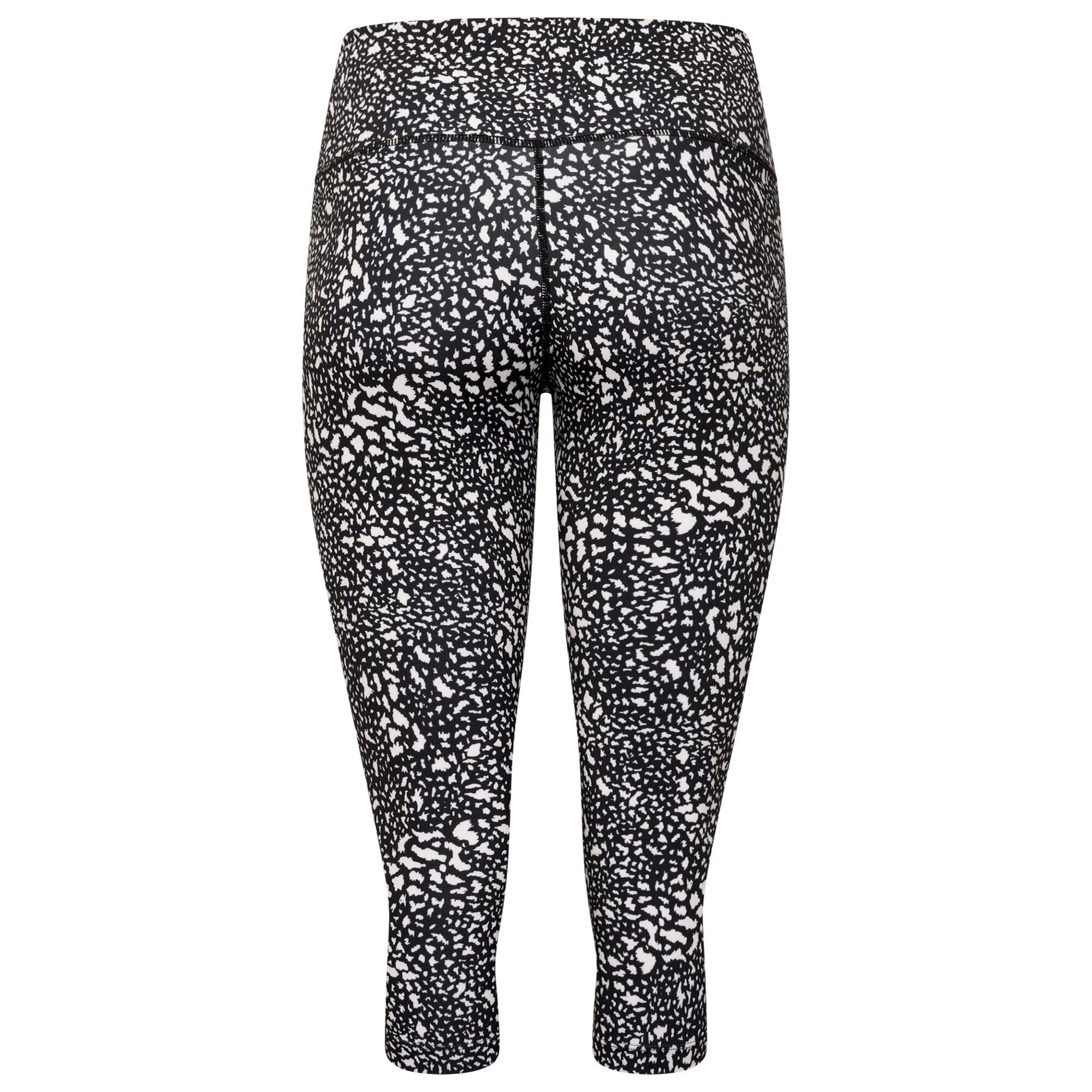 Dare 2b - Women's Influential 3/4 Recycled Leggings | Black White Dot Print
