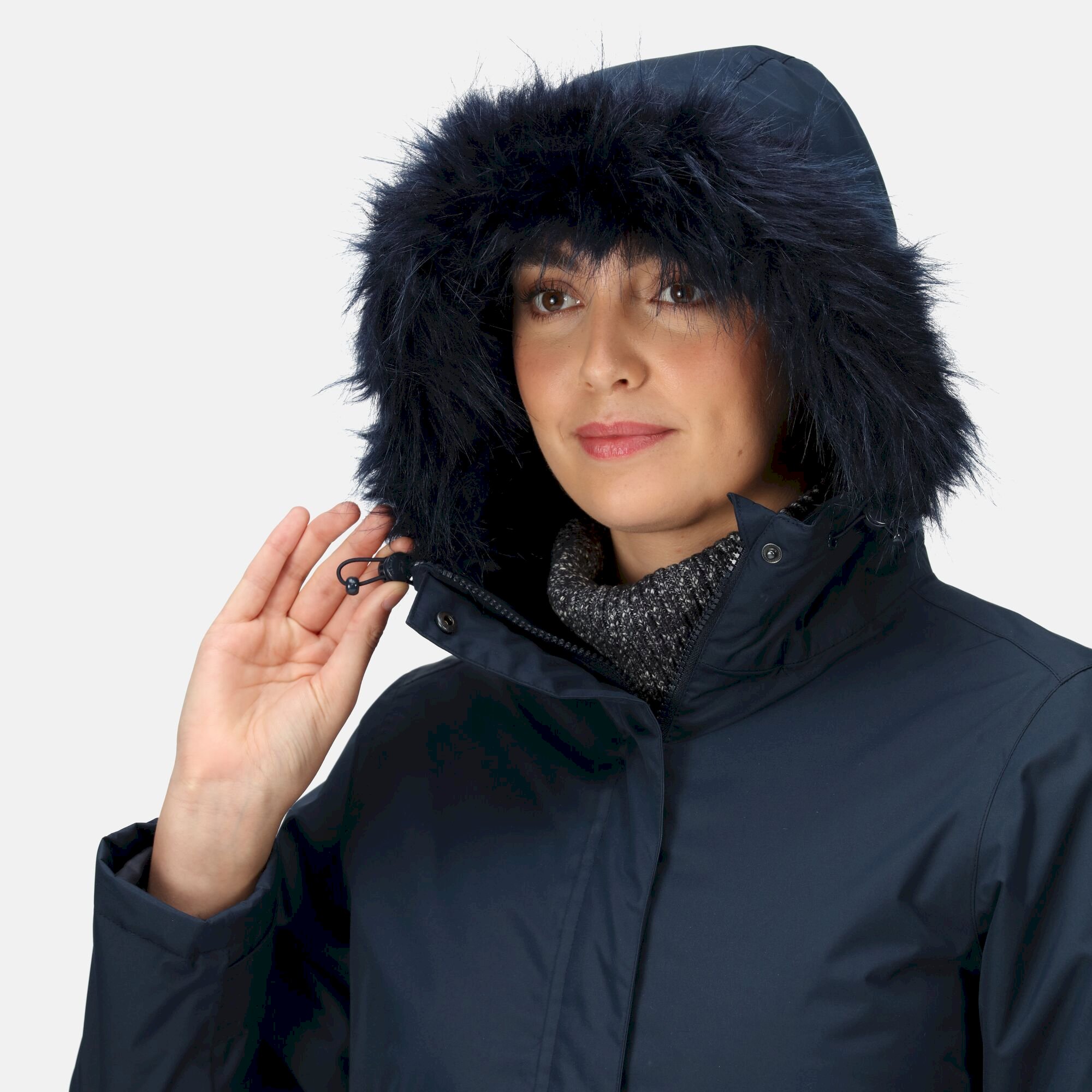 Women's Myla II Fur Trim Parka Jacket | Navy