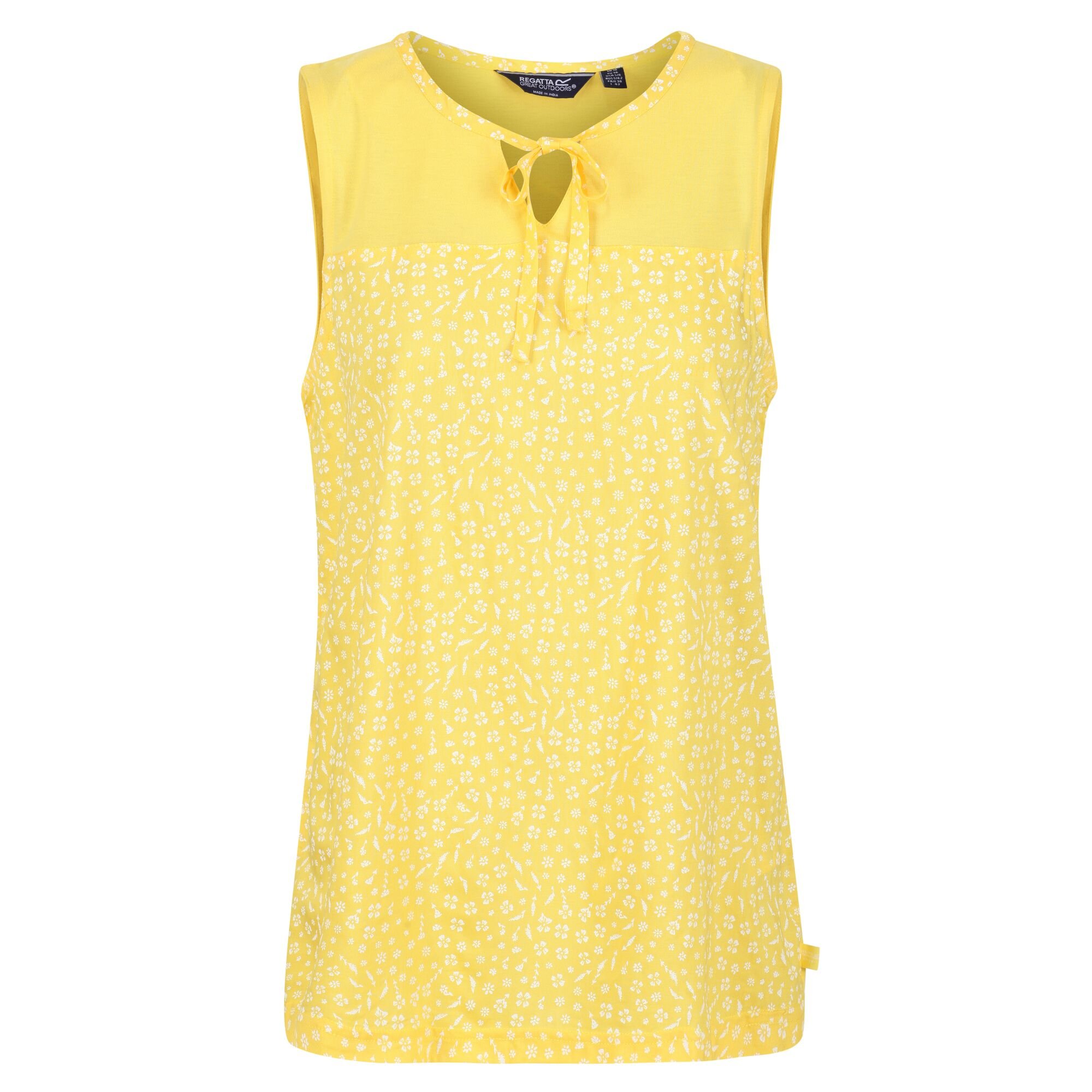 Women's Janessa V-Neck Top | Maize Yellow Ditsy