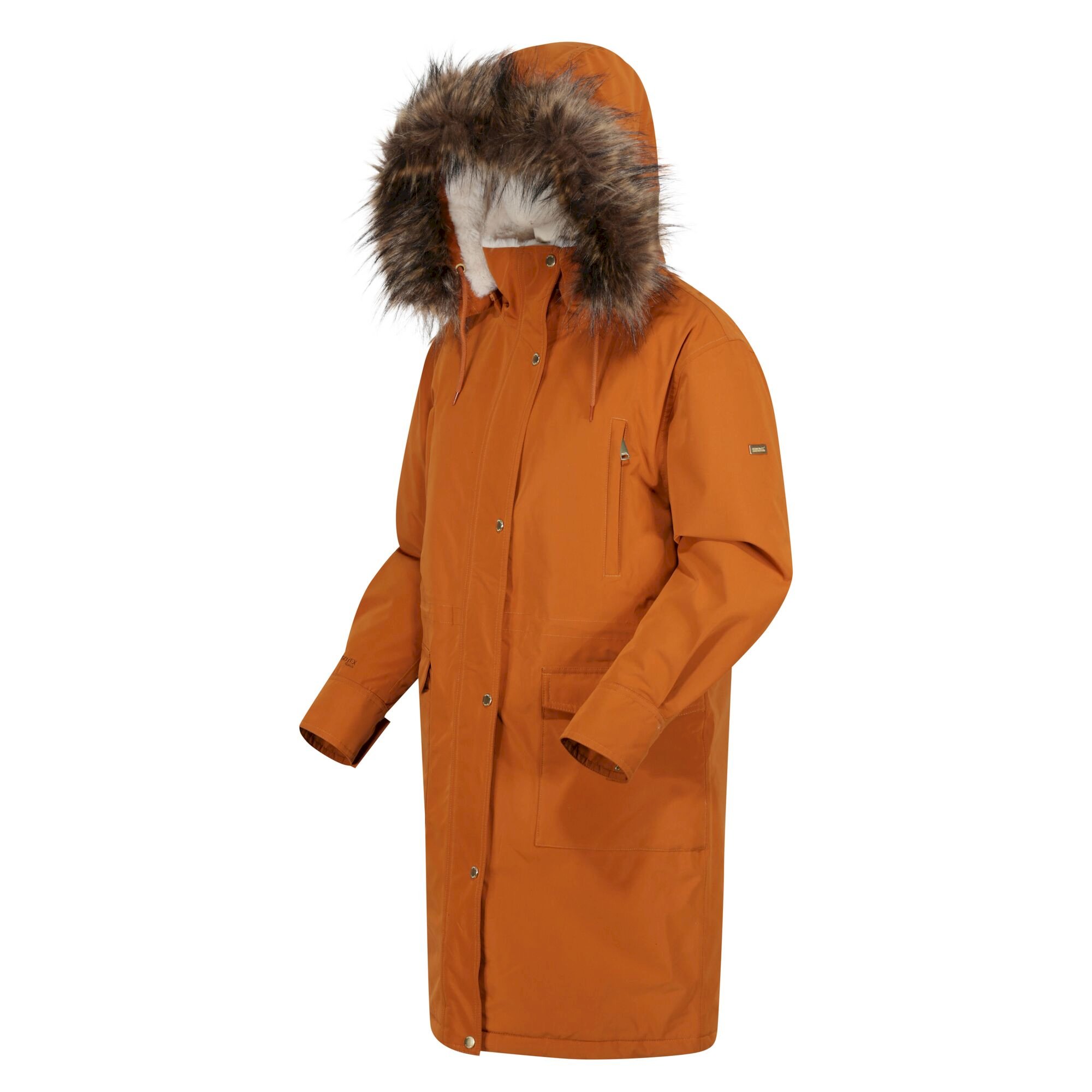 Women's Shiloh Fur Trim Parka Jacket | Copper Almond