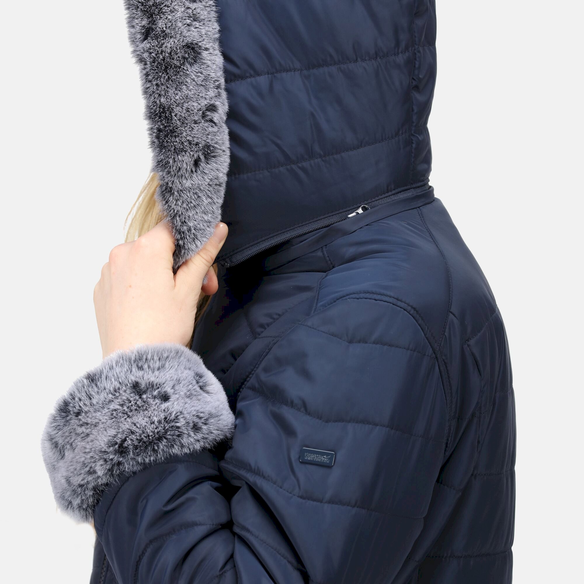 Women's Willabella Fur Detail Jacket | Navy