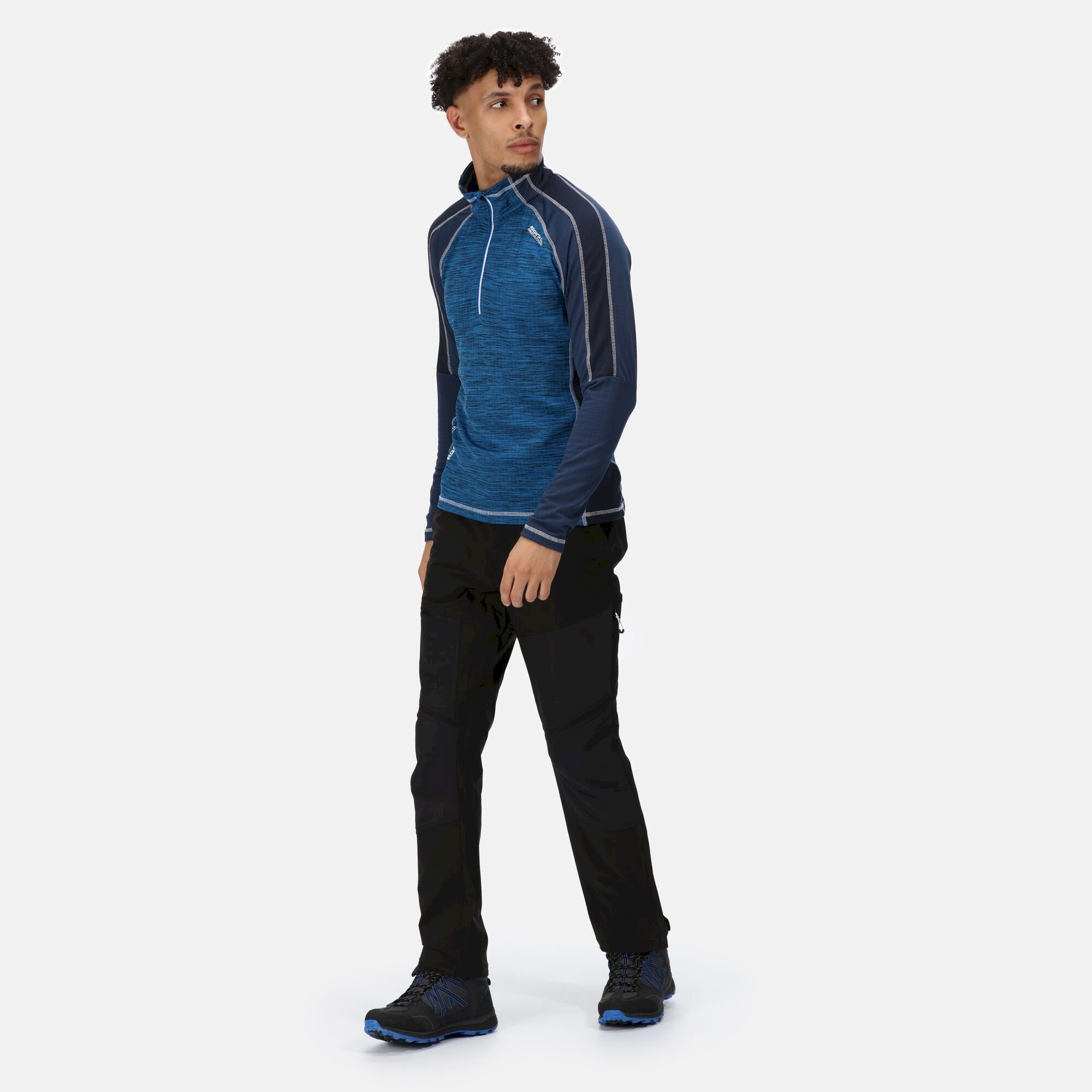 Men's Hepley Half Zip Lightweight Fleece | Skydiver Admiral Blue