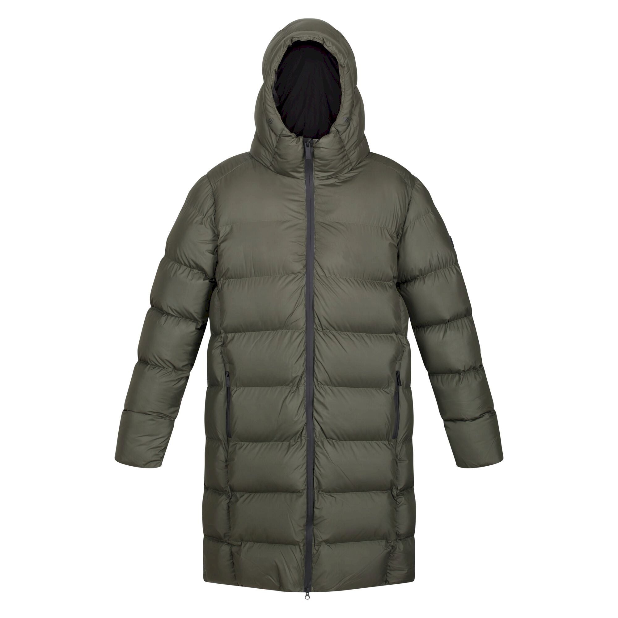 Men's Hallin Longline Quilted Jacket | Dark Khaki
