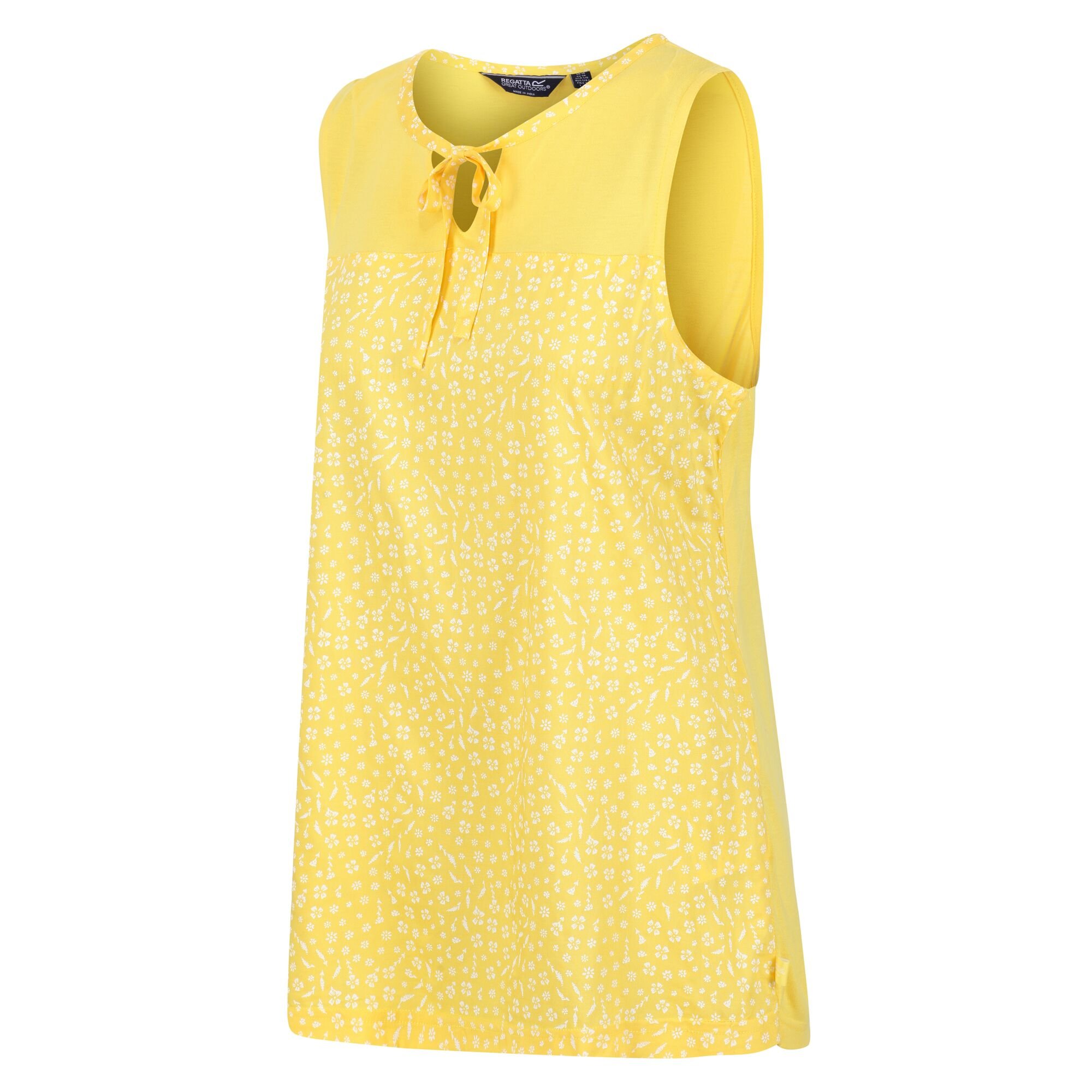 Women's Janessa V-Neck Top | Maize Yellow Ditsy