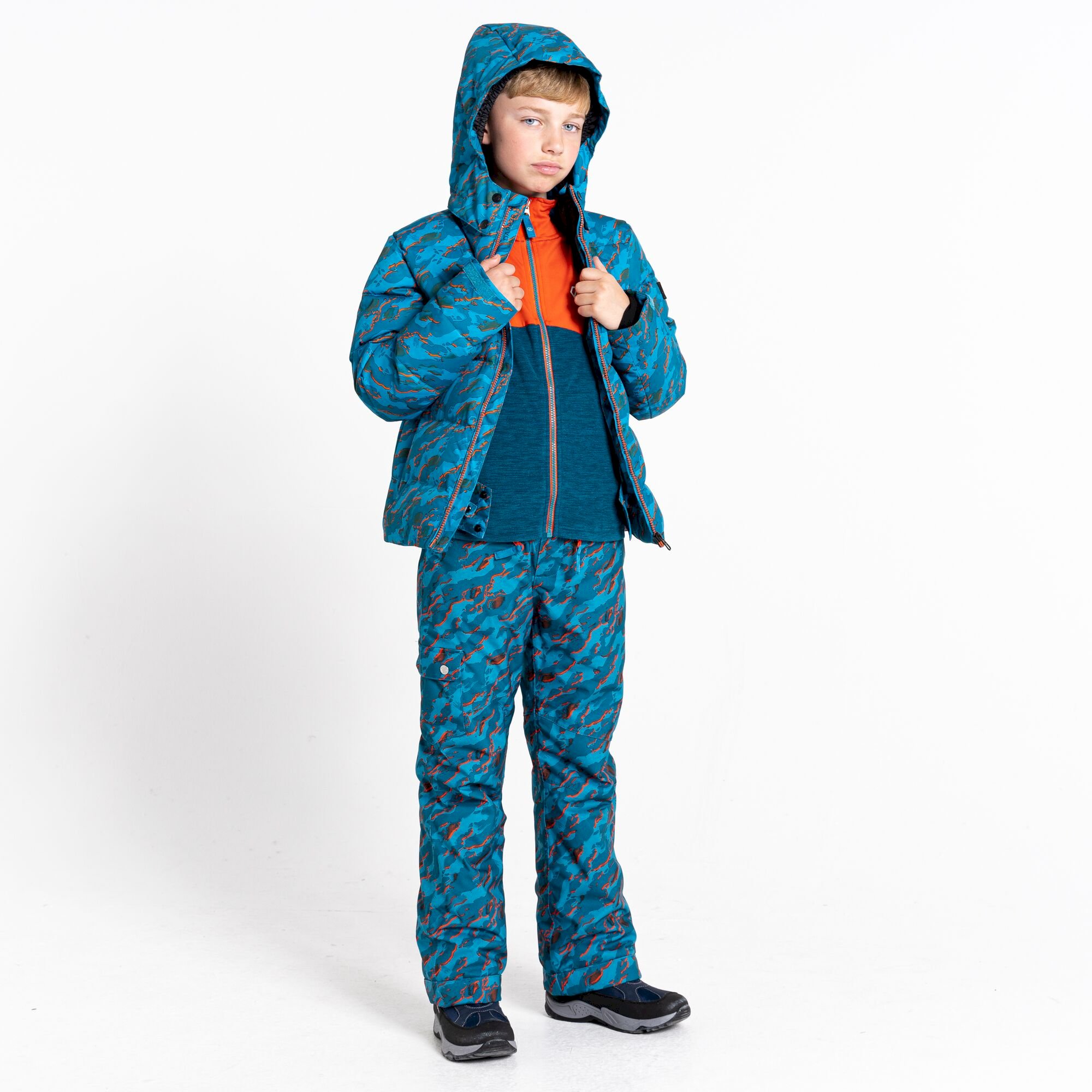 Dare 2b - Boys' About Ski Jacket | Blue Camo Print