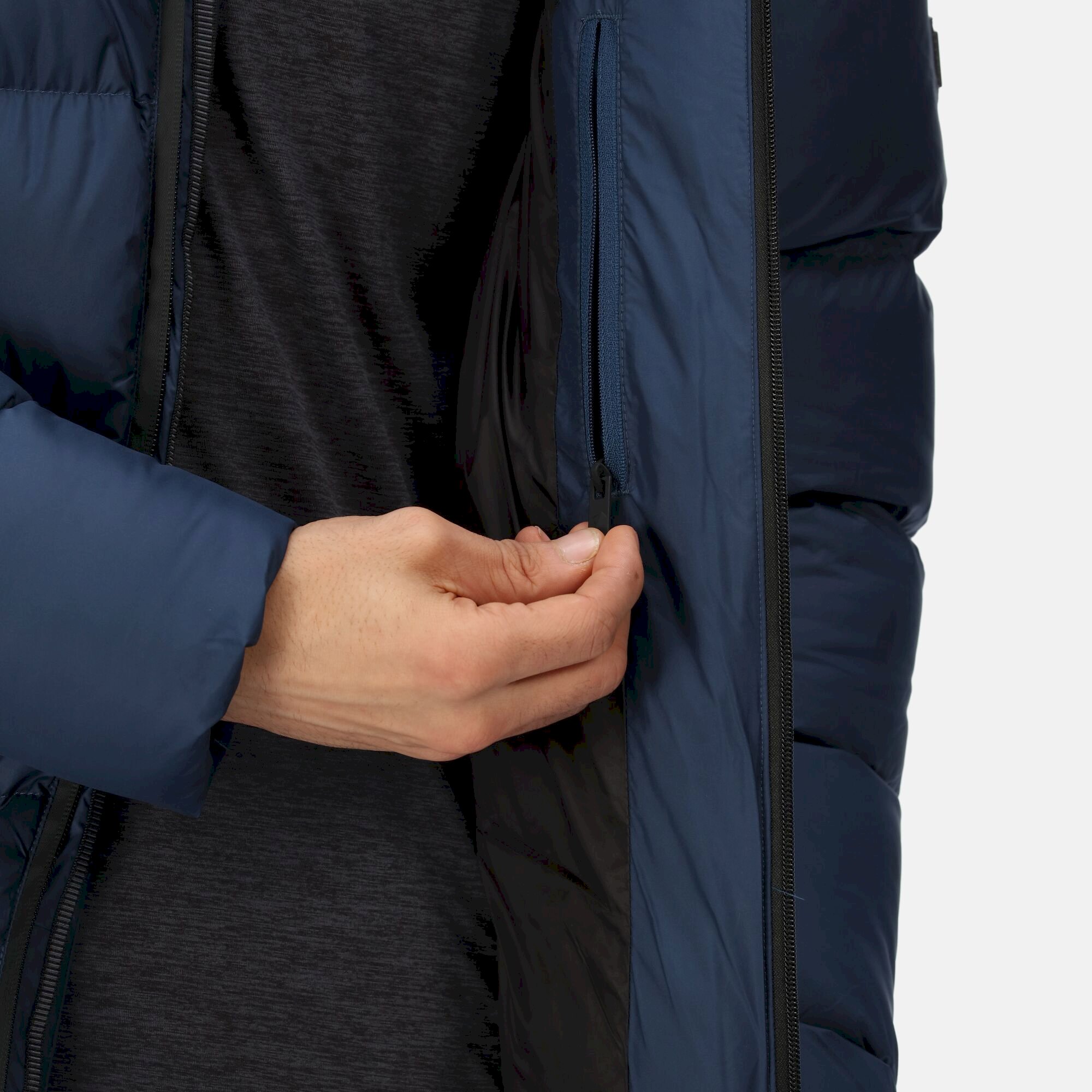 Men's Hallin Longline Quilted Jacket | Admiral Blue