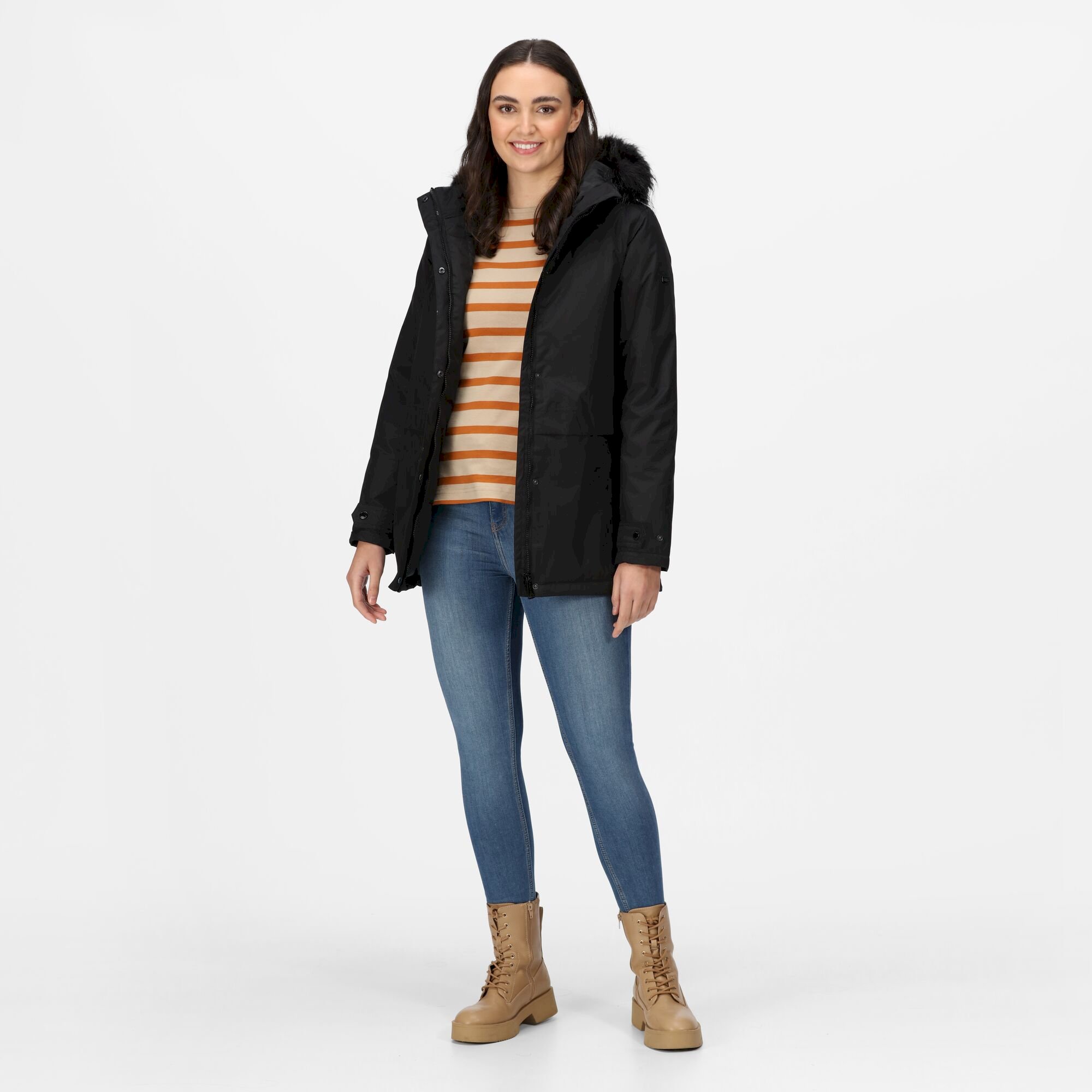 Women's Myla II Fur Trim Parka Jacket | Black