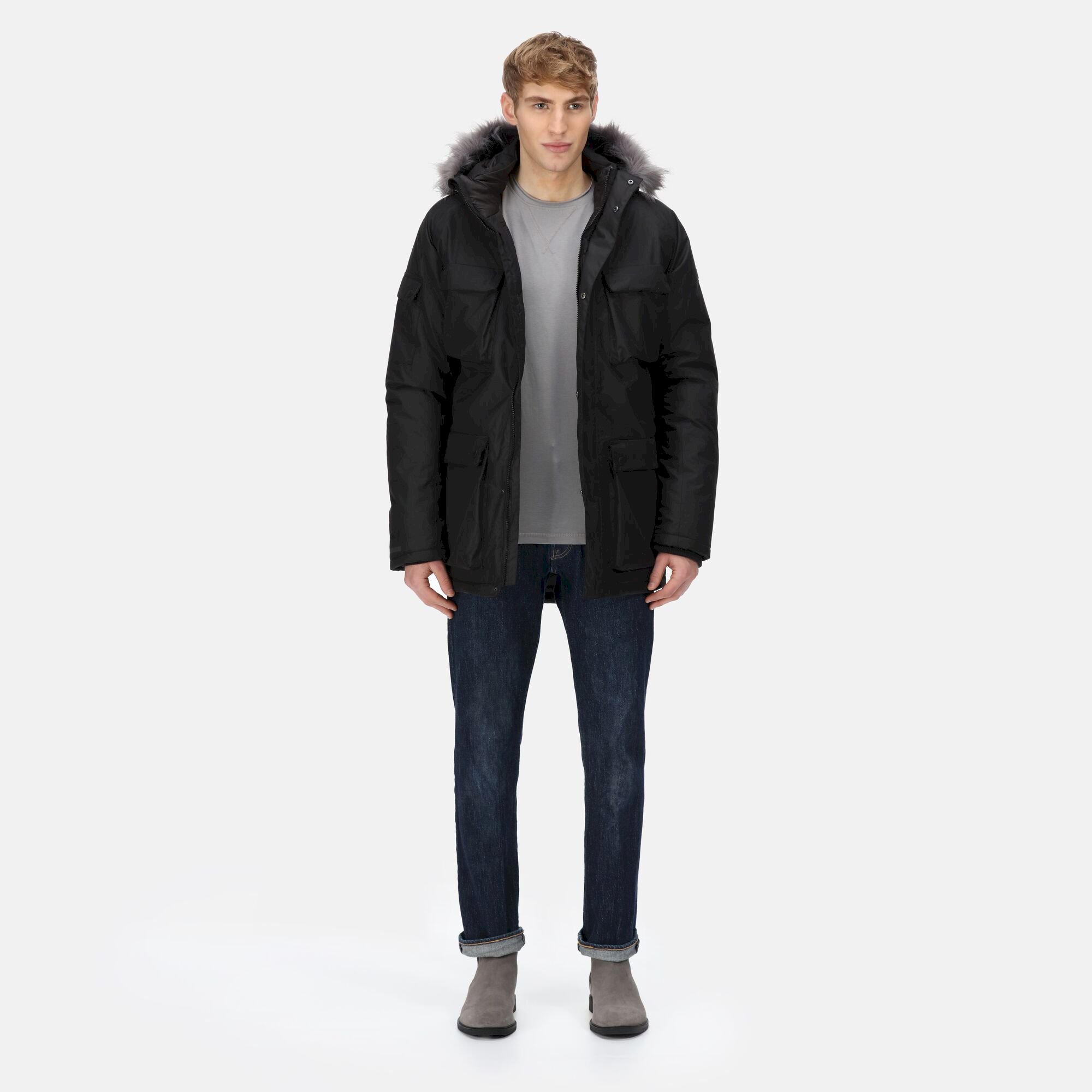 Men's Aziel Waterproof Heated Parka Jacket | Black