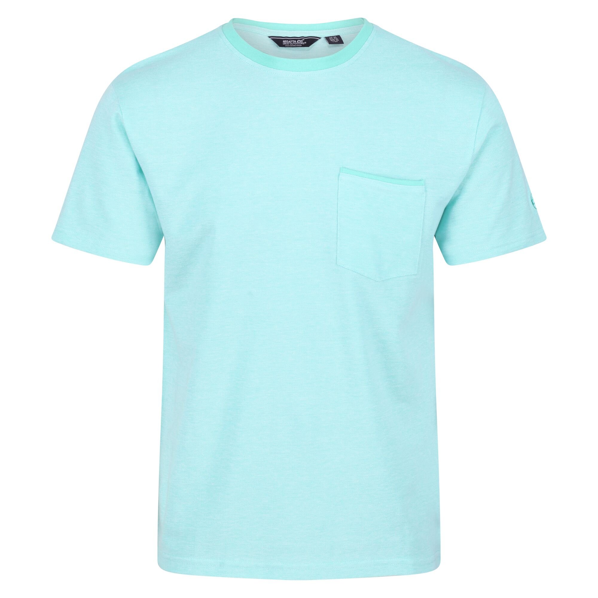 Men's Caelum T-Shirt | Opal Green Birdseye Pique