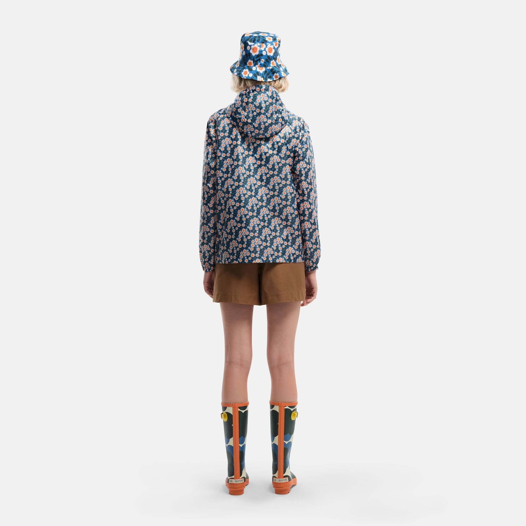 Orla Kiely Lightweight Waterproof Pack-It Jacket | Water Floral