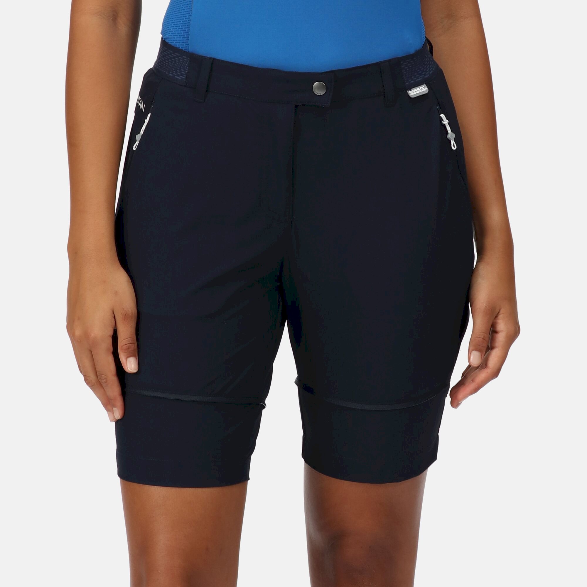 Women's Mountain Zip Off Walking Trousers | Navy