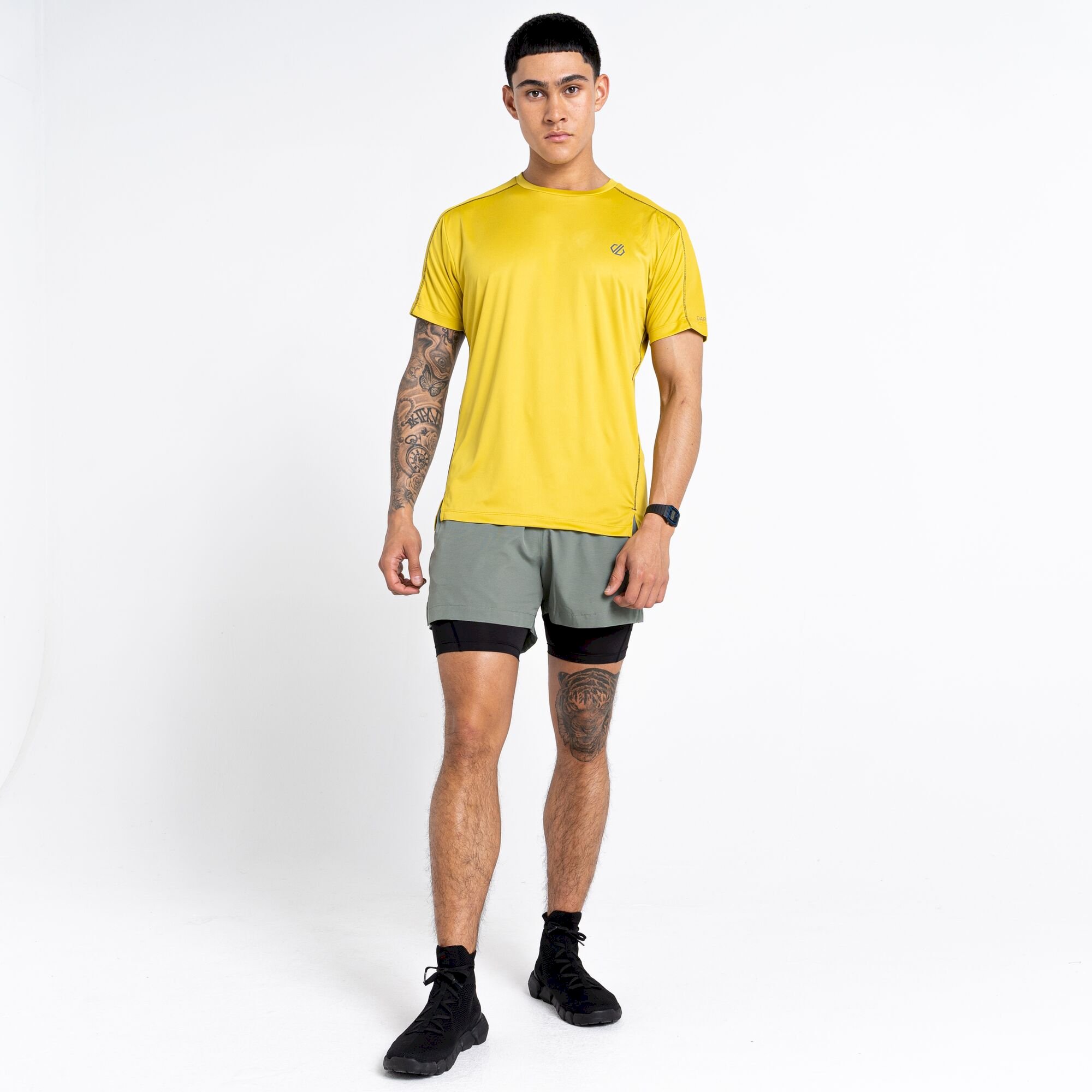 Dare 2b - Discernible Lightweight Workout Tee | Moss Yellow