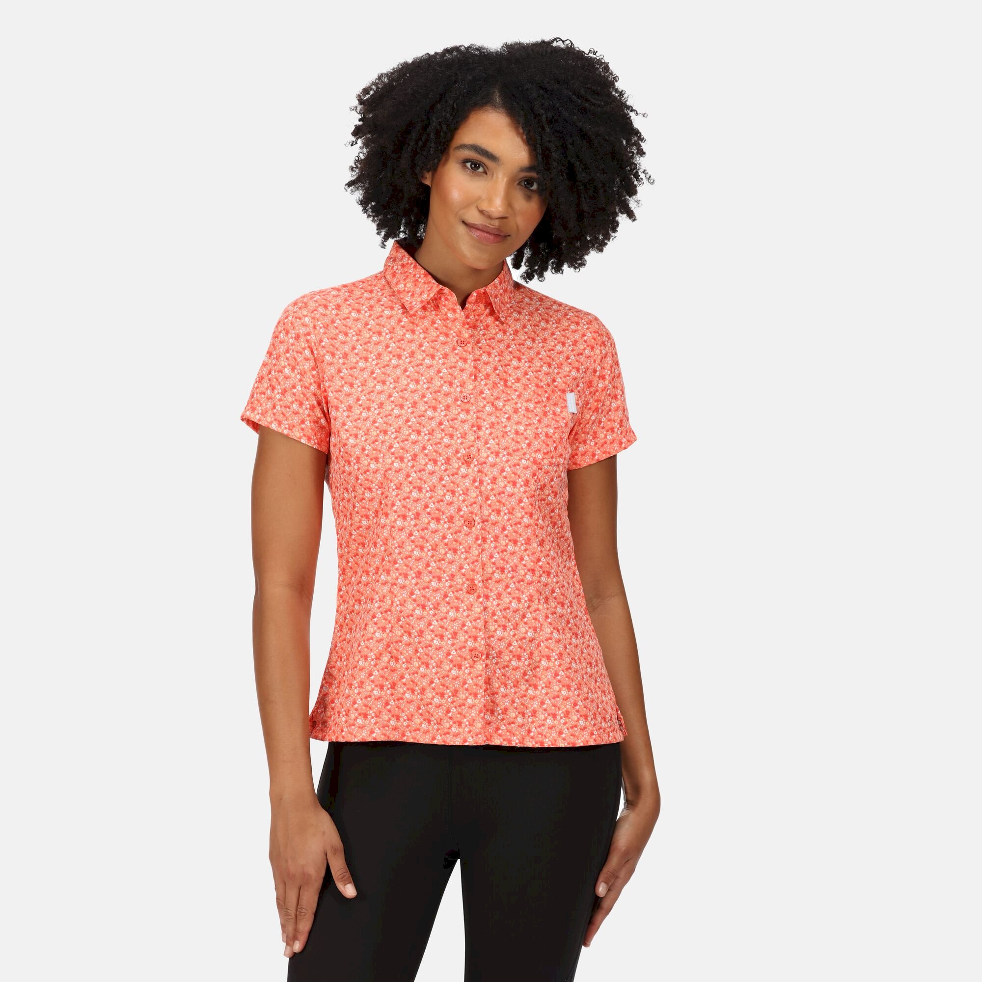 Women's Mindano VI Short Sleeve Shirt | Fusion Coral Ditsy