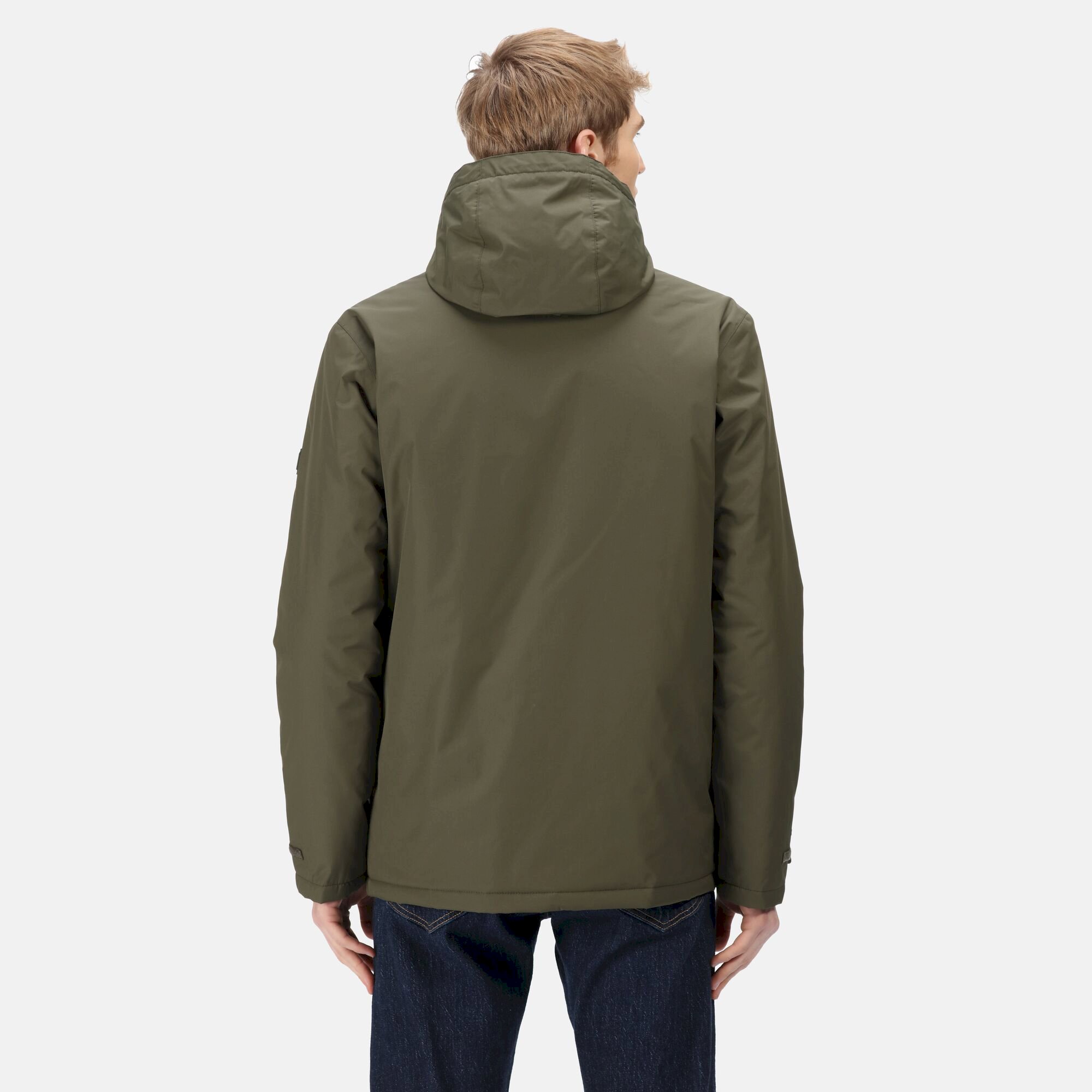 Men's Sterlings III Waterproof Insulated Jacket | Dark Khaki White Stone Borg