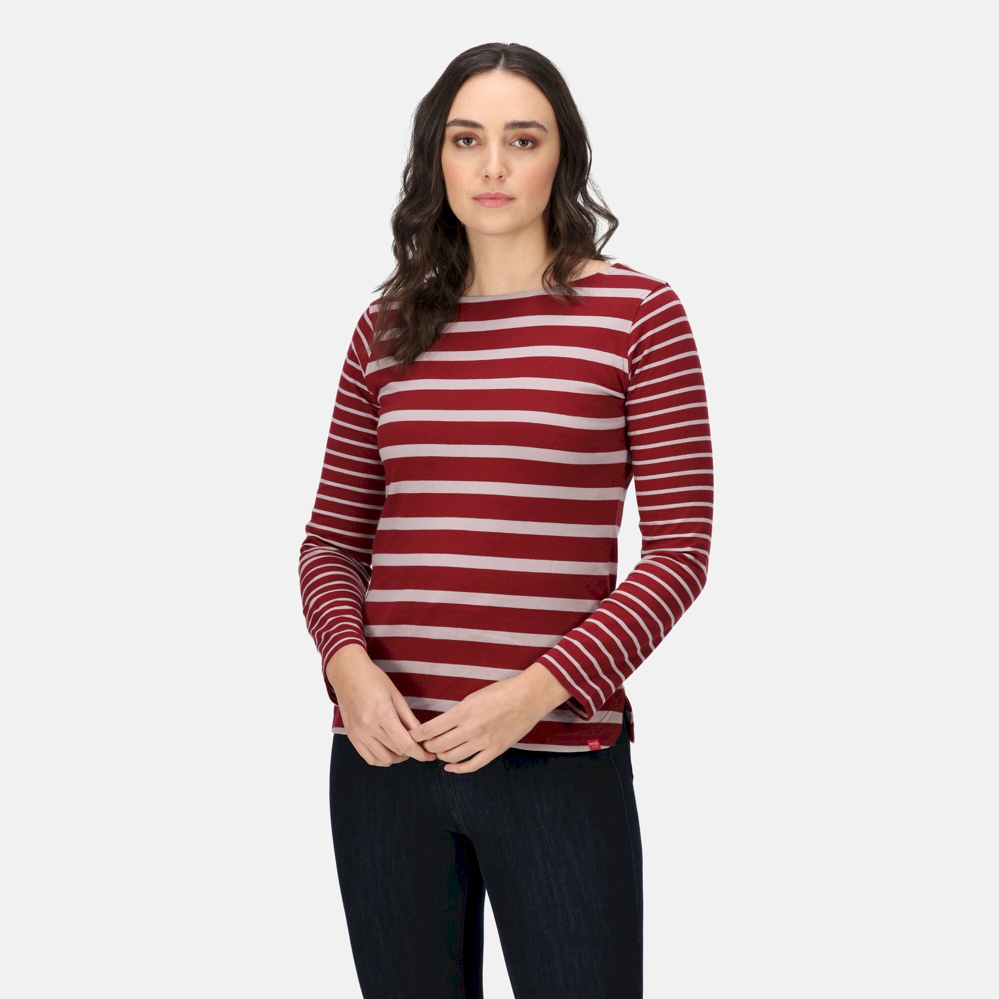 Women's Farida Striped T-Shirt | Cabernet Lilac Chalk